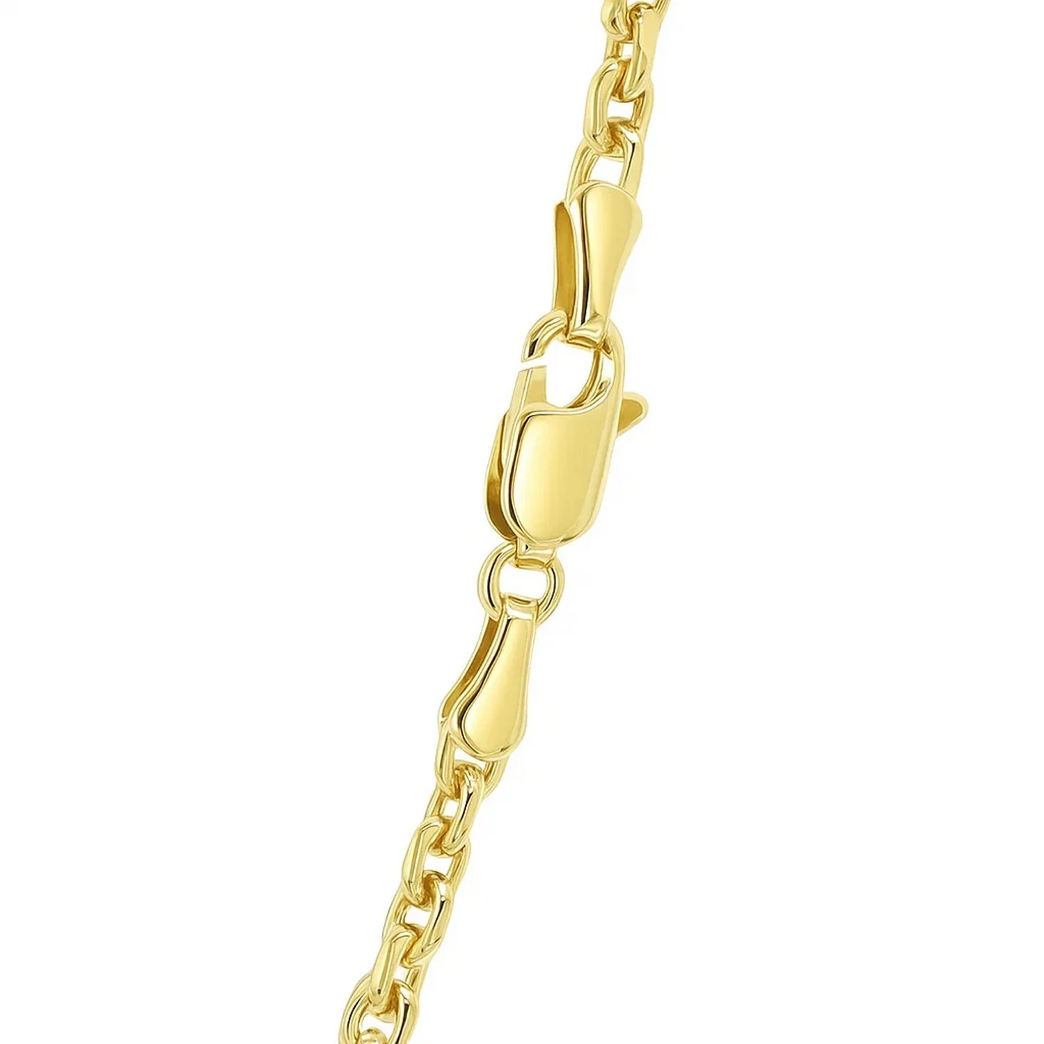 4.0mm 14k Yellow Gold Diamond Cut Cable Link Chain - Image 14