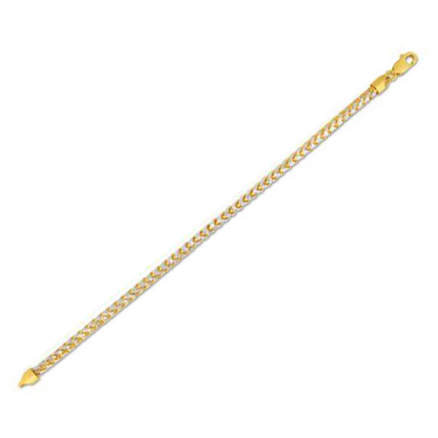 4.0mm 14k Yellow Gold Round Pave Franco Chain - Image 5