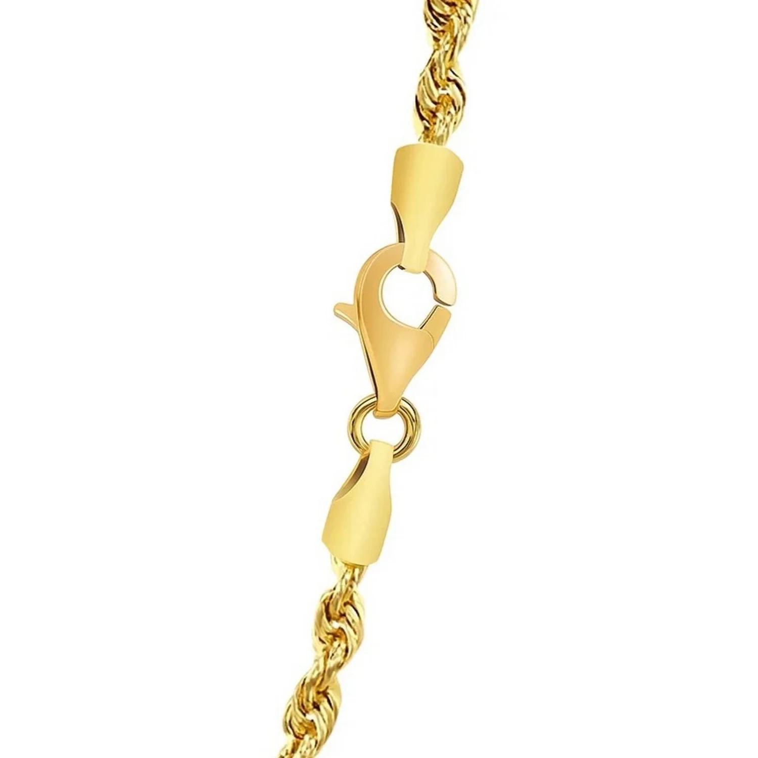 4.0mm 14k Yellow Gold Solid Diamond Cut Rope Chain - Image 13
