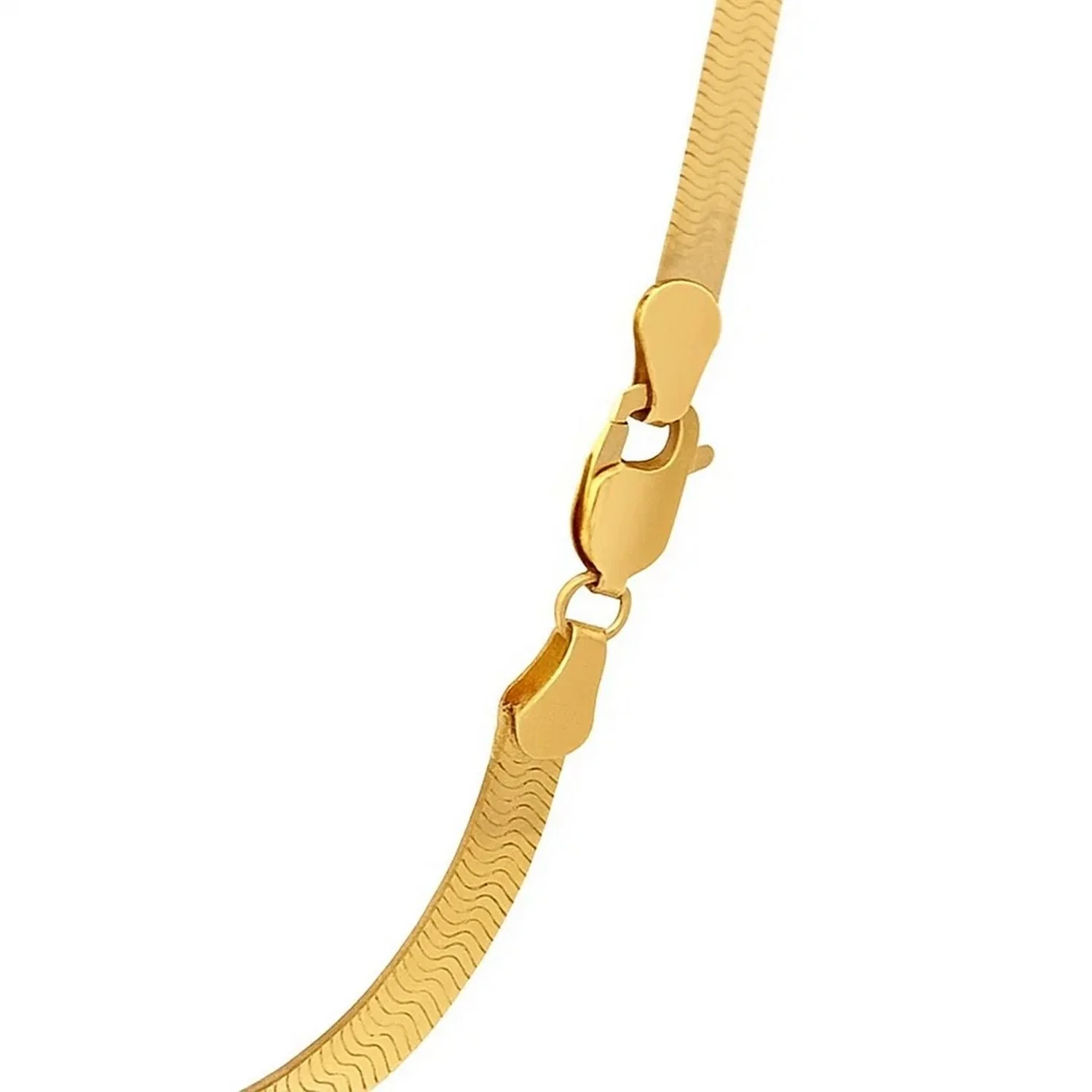 4.0mm 14k Yellow Gold Super Flex Herringbone Chain - Image 7