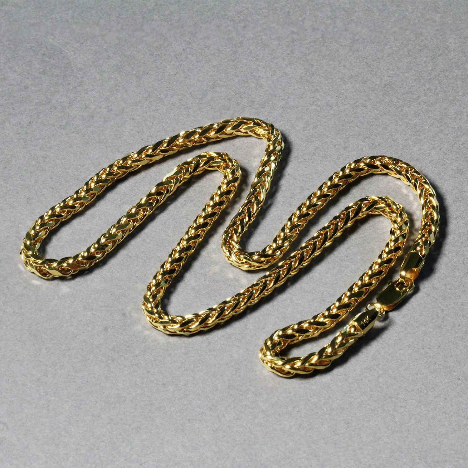 4.1mm 14k Yellow Gold Diamond Cut Round Franco Chain - Image 23