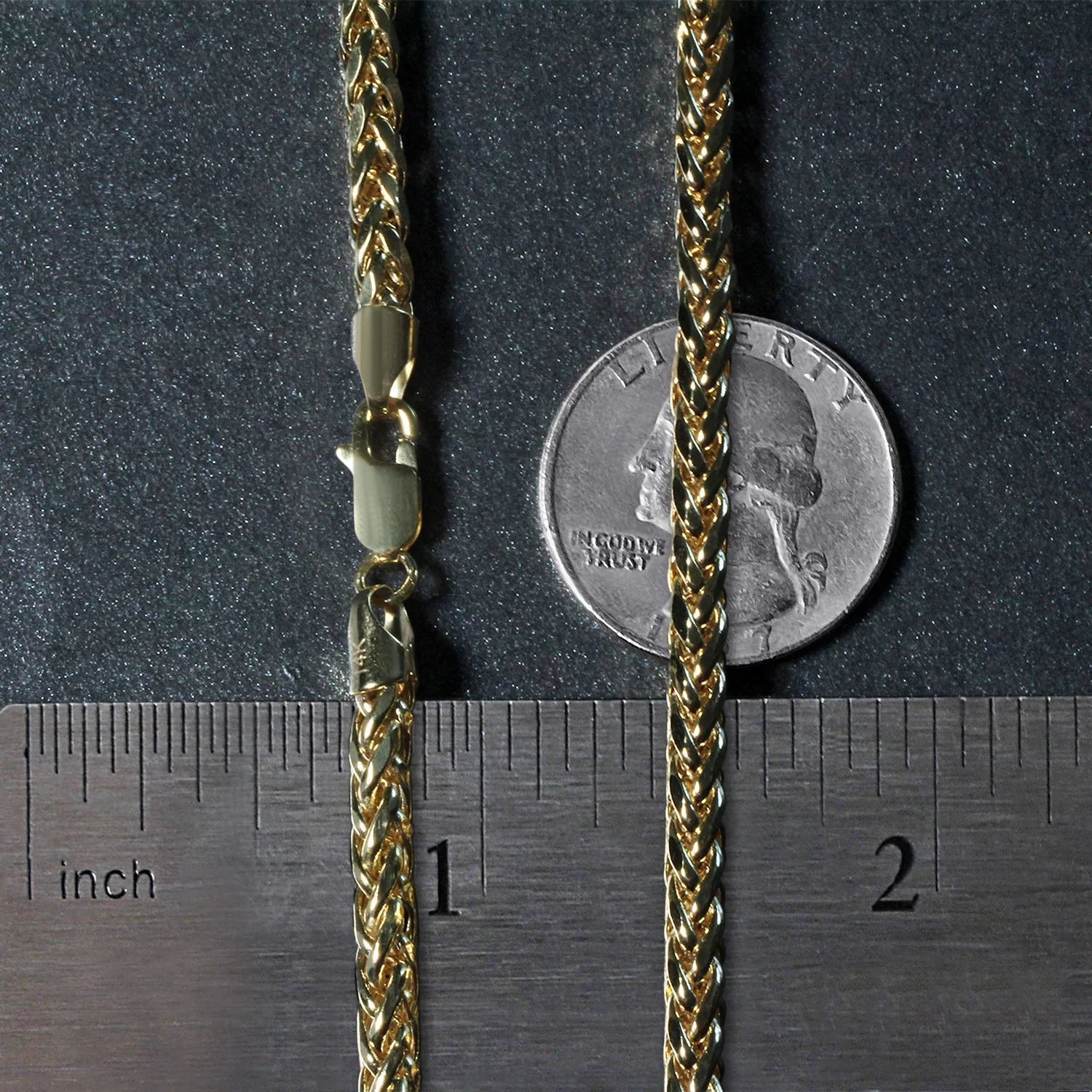 4.1mm 14k Yellow Gold Diamond Cut Round Franco Chain - Image 27