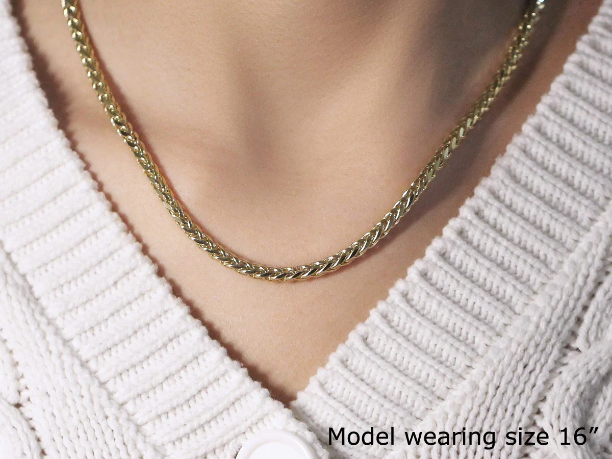4.1mm 14k Yellow Gold Diamond Cut Round Franco Chain - Image 31