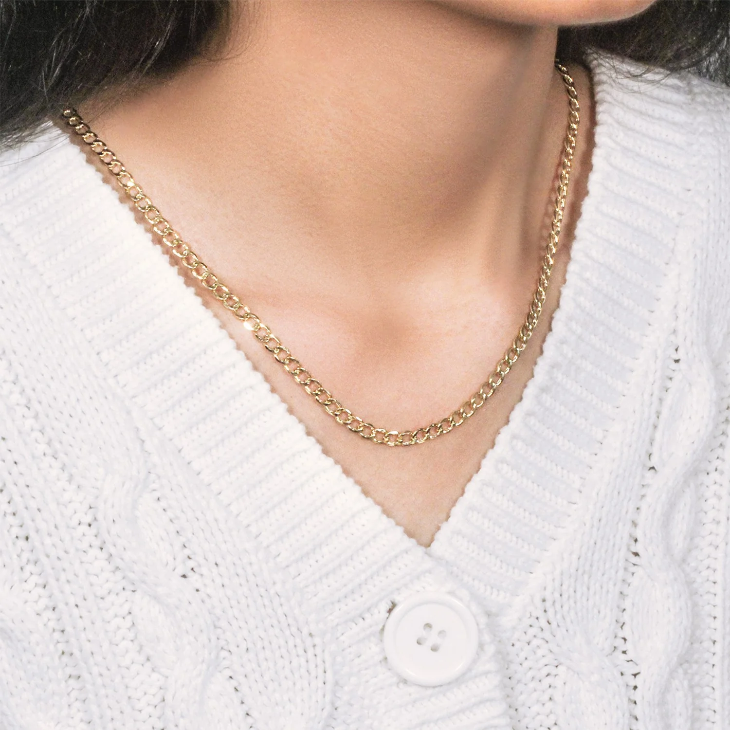 4.4mm 10k Yellow Gold Curb Chain - Image 10