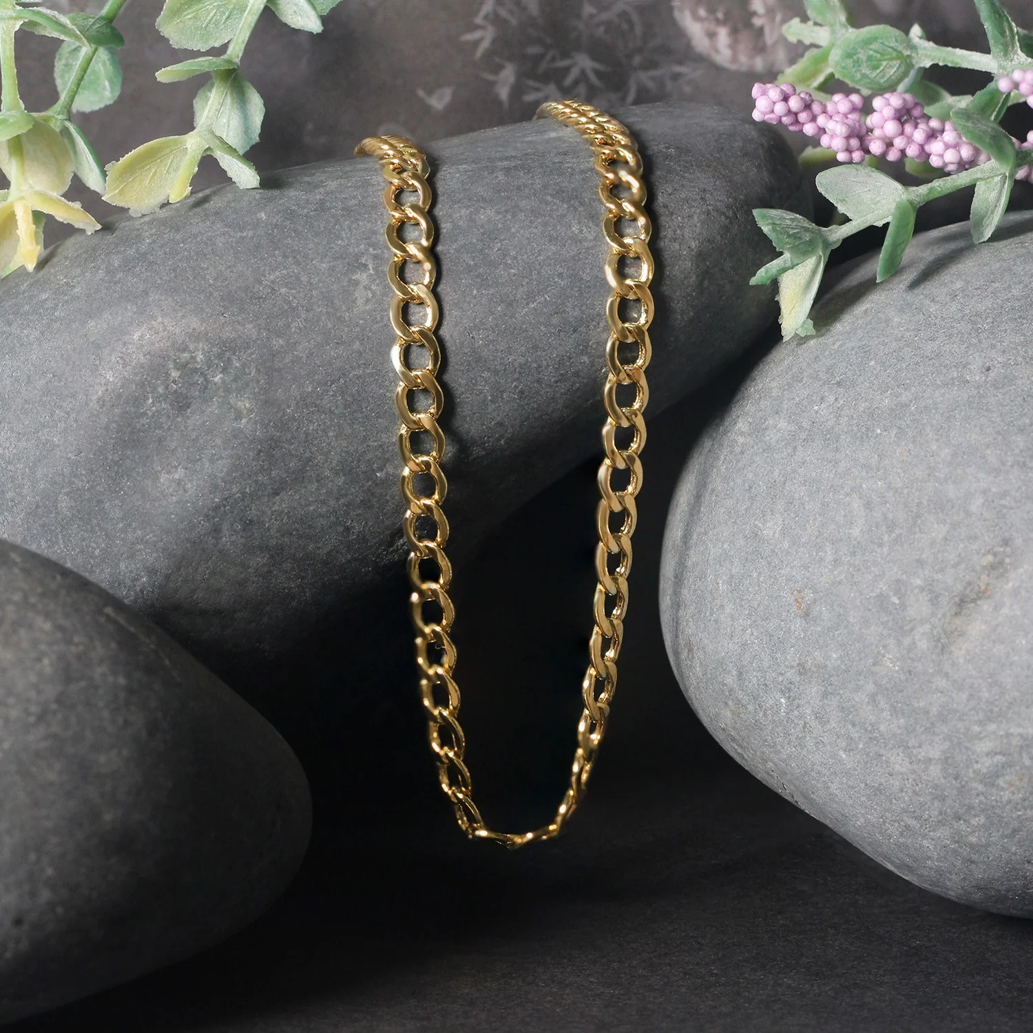 4.4mm 14k Yellow Gold Curb Chain - Image 9