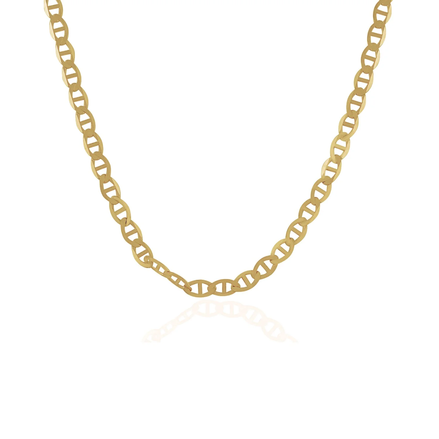 4.5mm 10k Yellow Gold Mariner Link Chain - Image 2