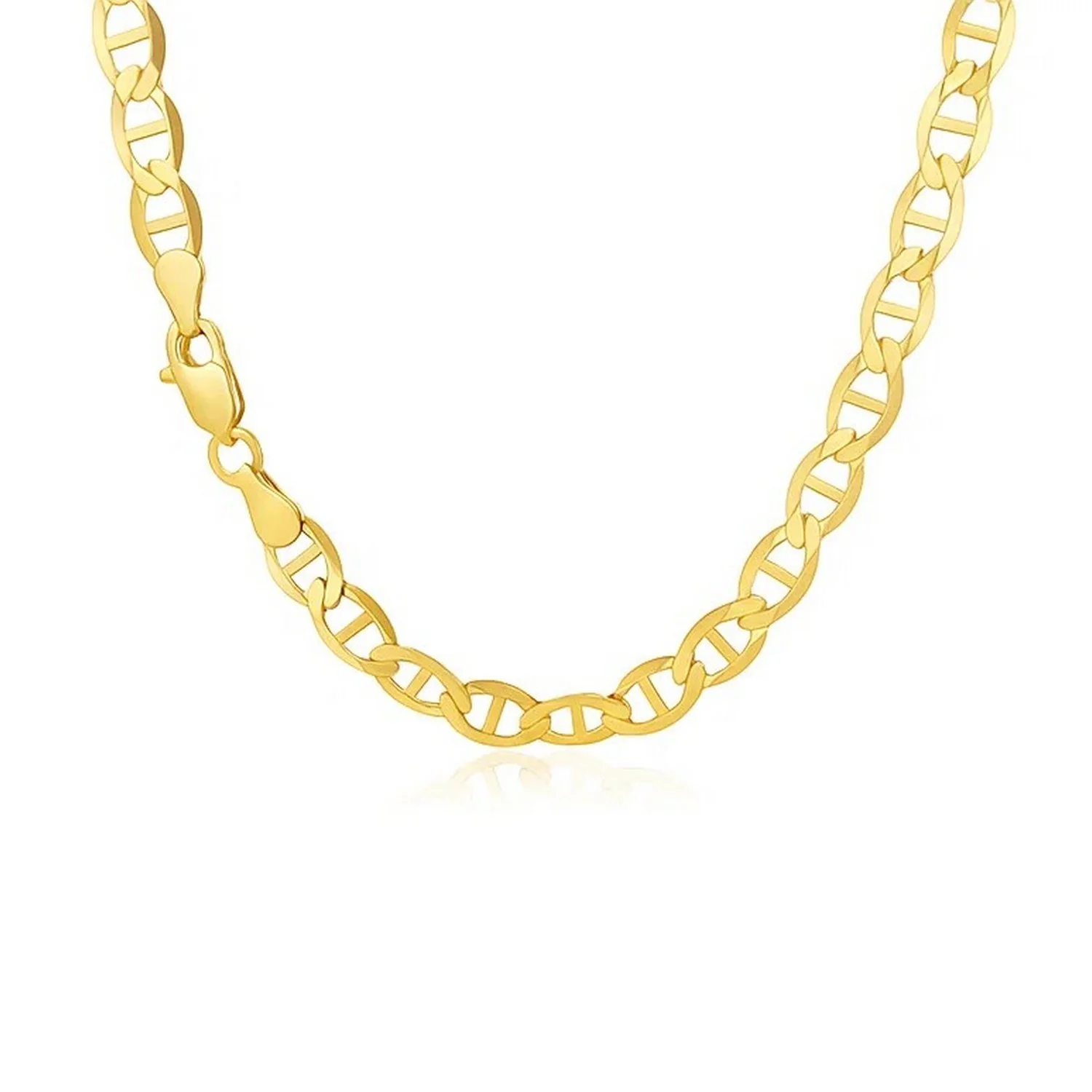 4.5mm 14k Yellow Gold Mariner Link Chain - Image 5