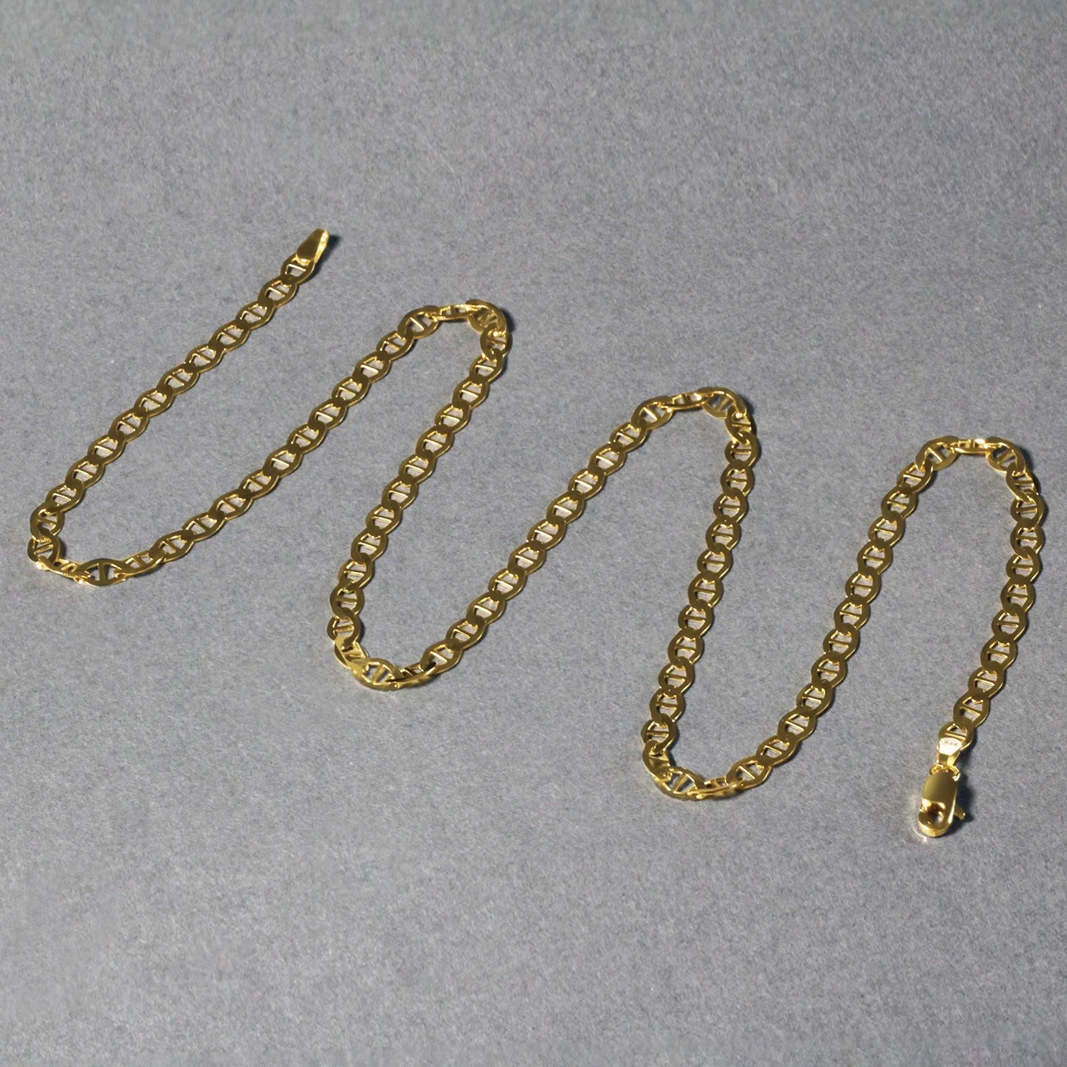 4.5mm 14k Yellow Gold Mariner Link Chain - Image 9
