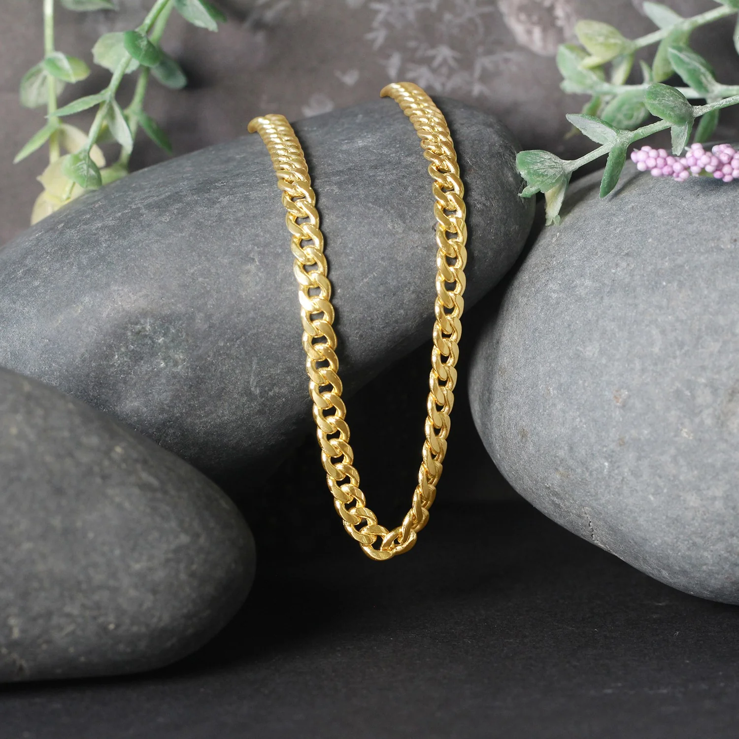 4.5mm 14k Yellow Gold Miami Cuban Semi Solid Chain - Image 4