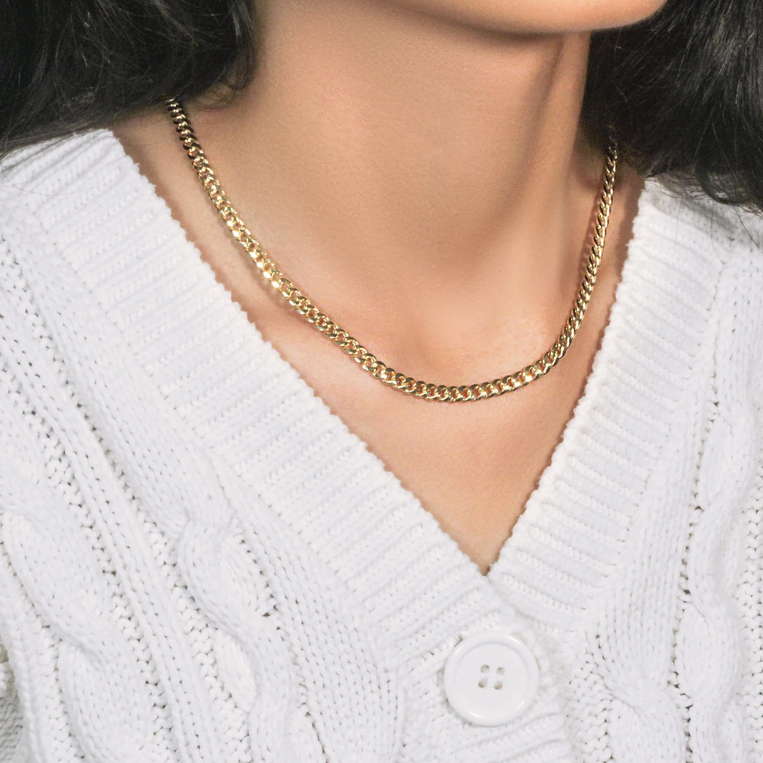 4.5mm 14k Yellow Gold Miami Cuban Semi Solid Chain - Image 9