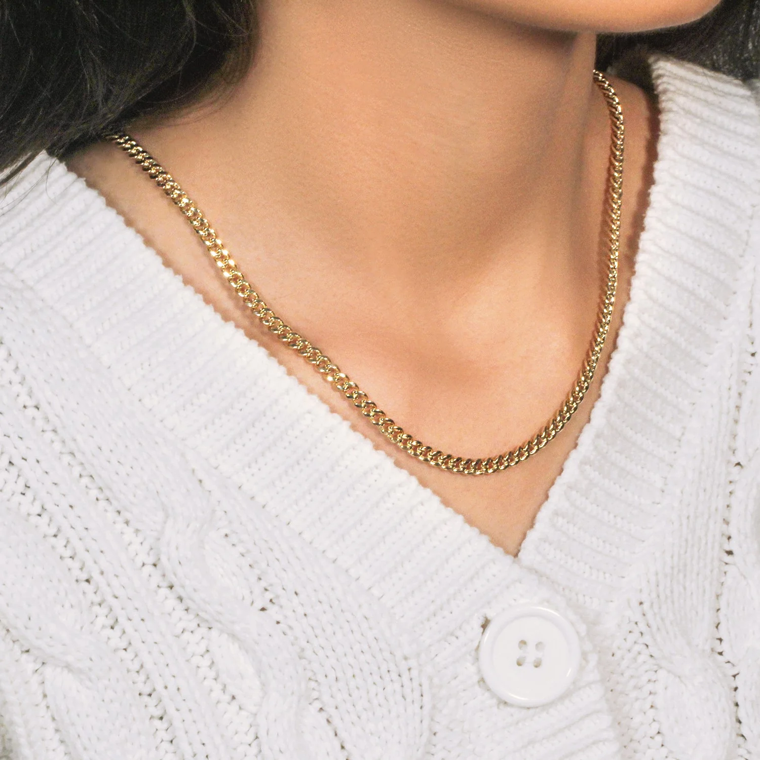 4.5mm 14k Yellow Gold Semi Solid Miami Cuban Chain - Image 7