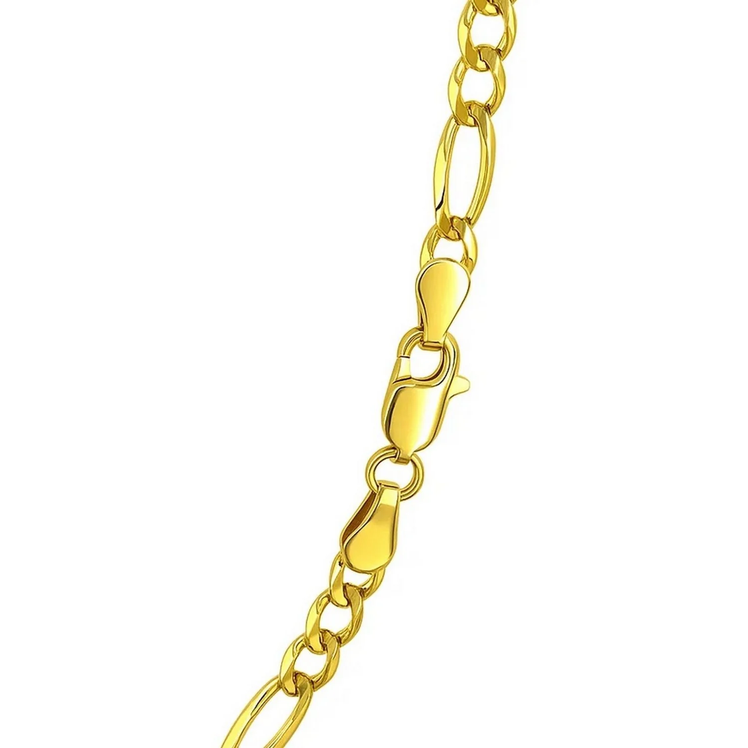 4.5mm 14k Yellow Gold Solid Figaro Chain - Image 19
