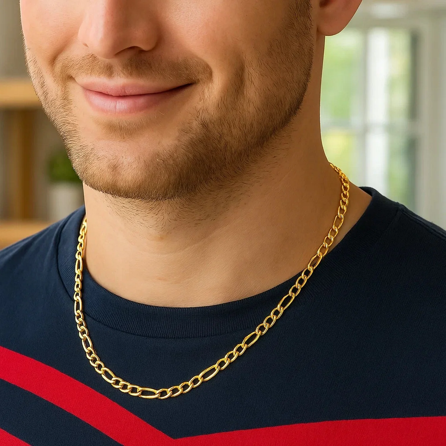 4.6mm 14k Yellow Gold Lite Figaro Chain - Image 38
