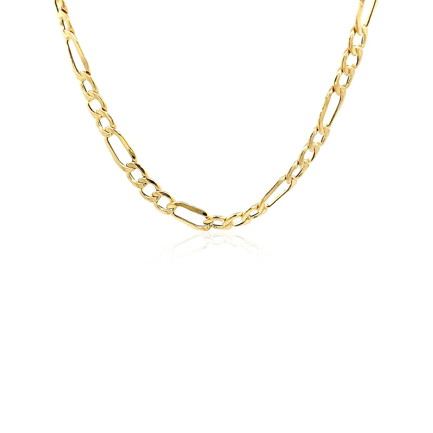 4.6mm 14k Yellow Gold Lite Figaro Chain - Image 5