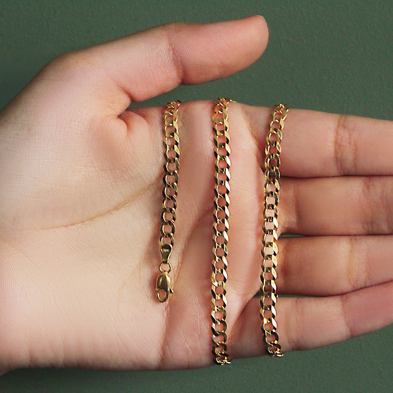 4.7mm 10k Yellow Gold Curb Chain - Image 8