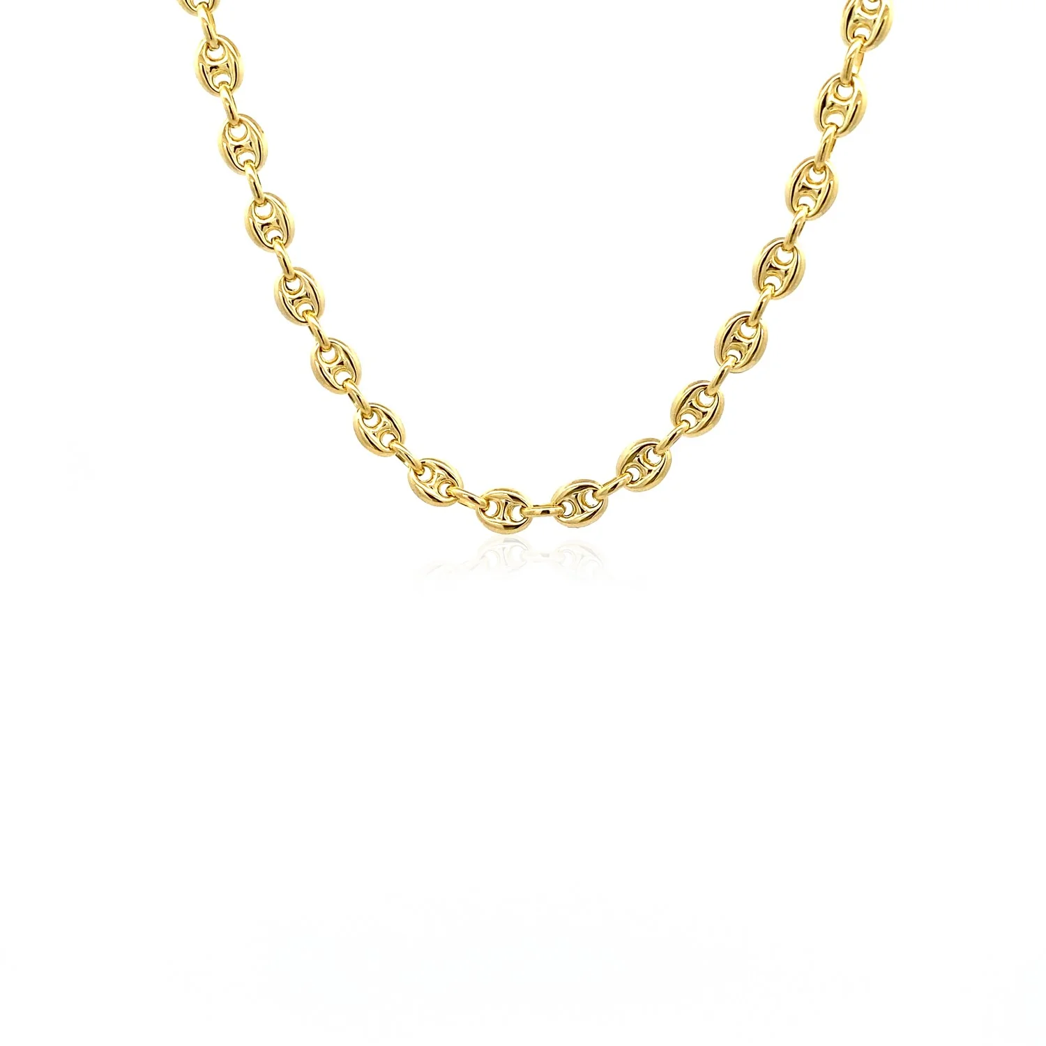 4.7mm 14k Yellow Gold Puffed Mariner Link Chain - Image 21