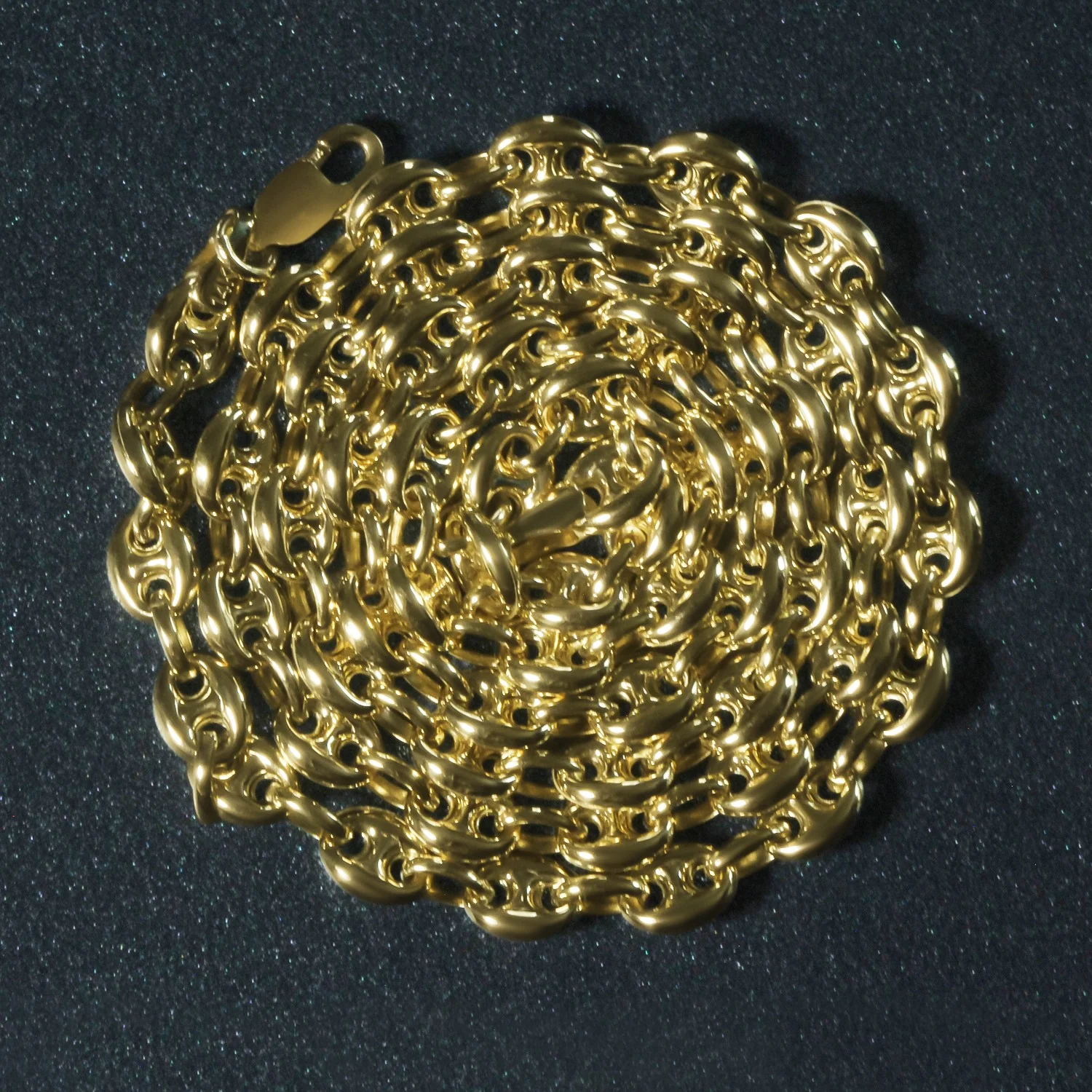 4.7mm 14k Yellow Gold Puffed Mariner Link Chain - Image 31