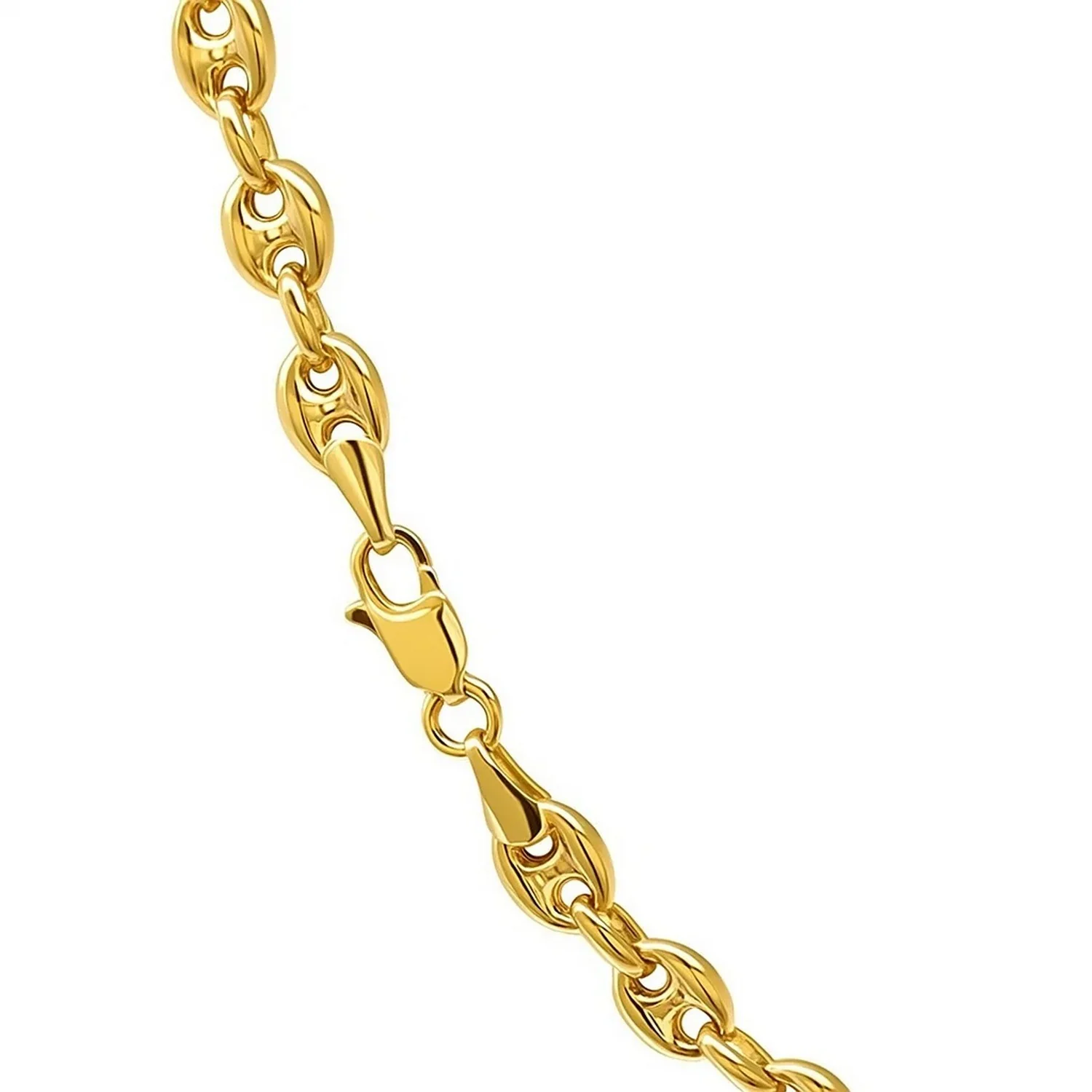 4.7mm 14k Yellow Gold Puffed Mariner Link Chain - Image 36
