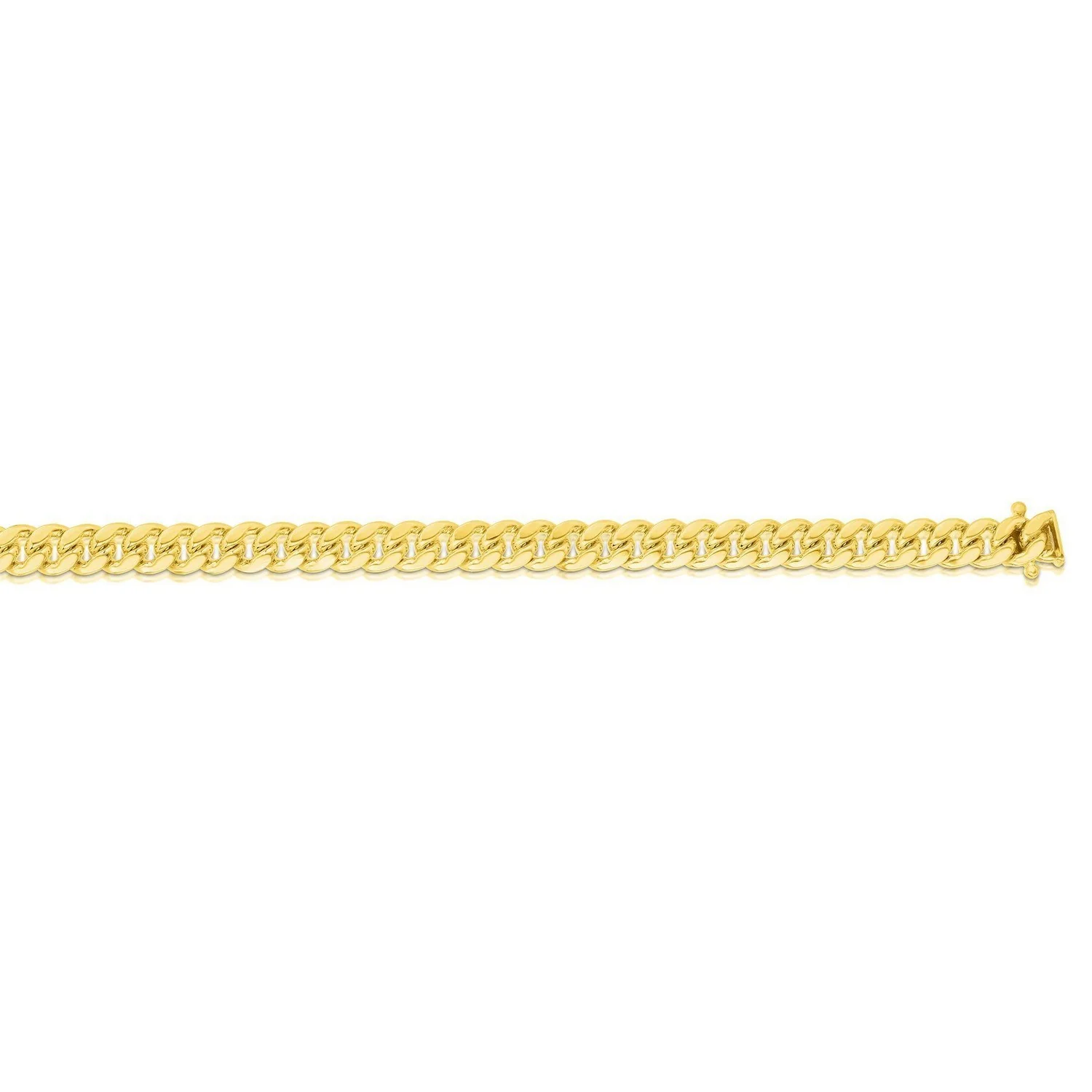 5.0mm 14k Yellow Gold Classic Miami Cuban Solid Bracelet - Image 8