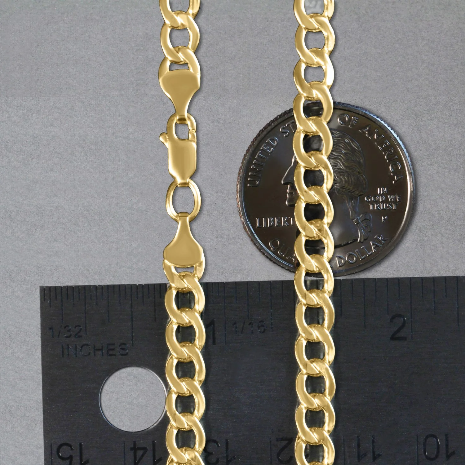 5.3mm 10k Yellow Gold Curb Chain - Image 6