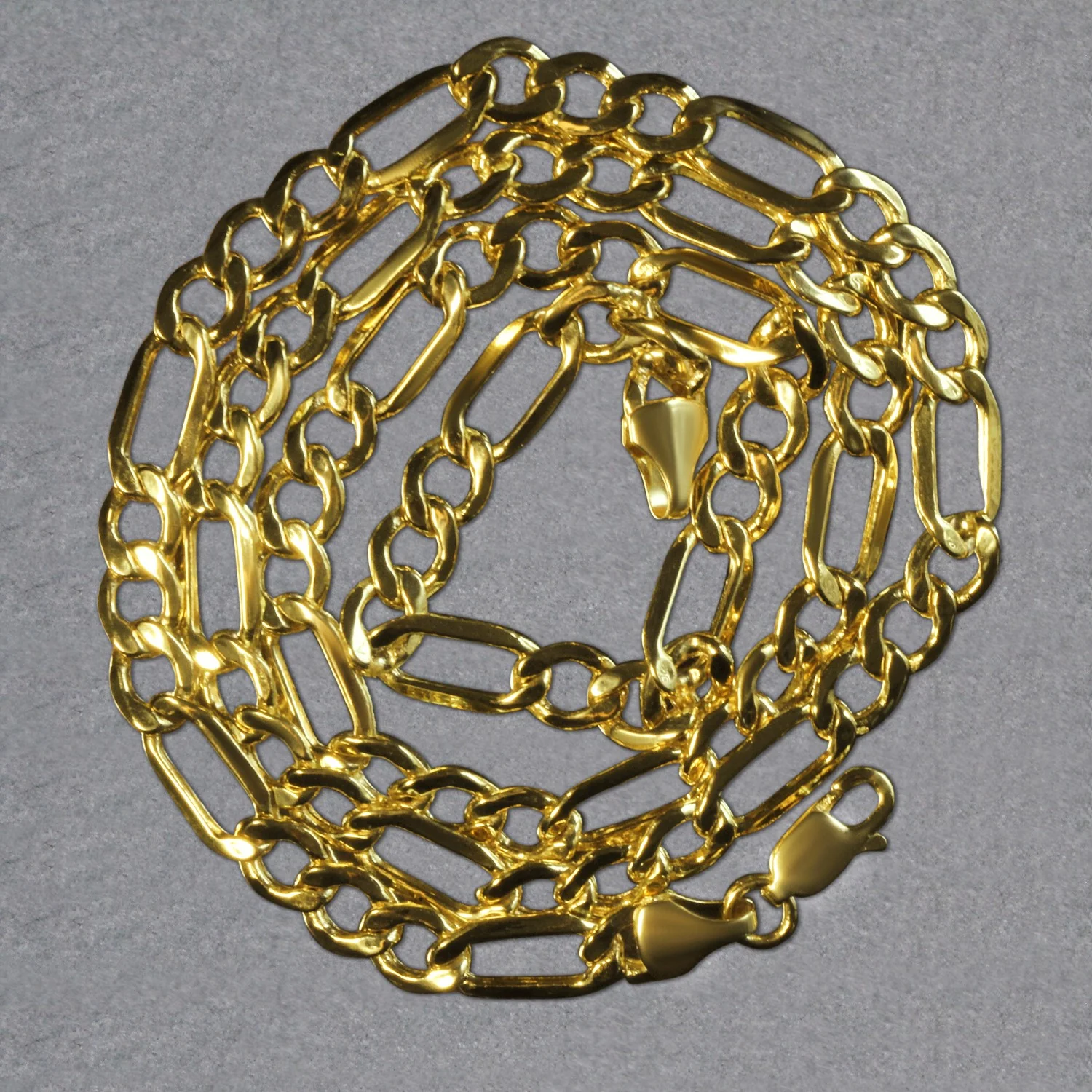 5.4mm 10k Yellow Gold Lite Figaro Chain - Image 6