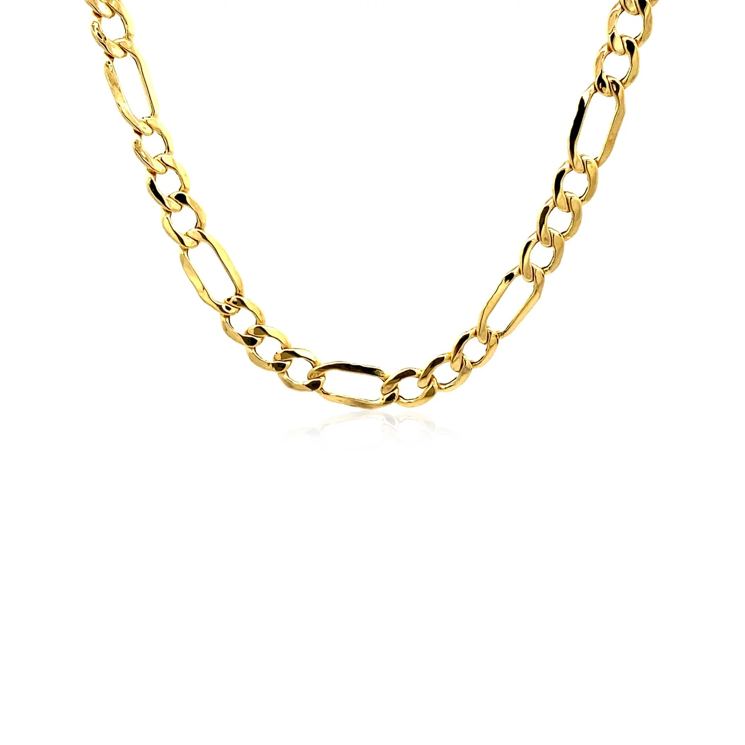 5.4mm 14k Yellow Gold Lite Figaro Chain - Image 2