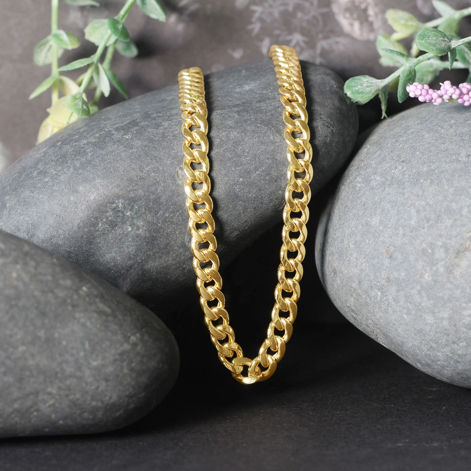 5.5mm 14k Yellow Gold Miami Cuban Semi Solid Chain - Image 4