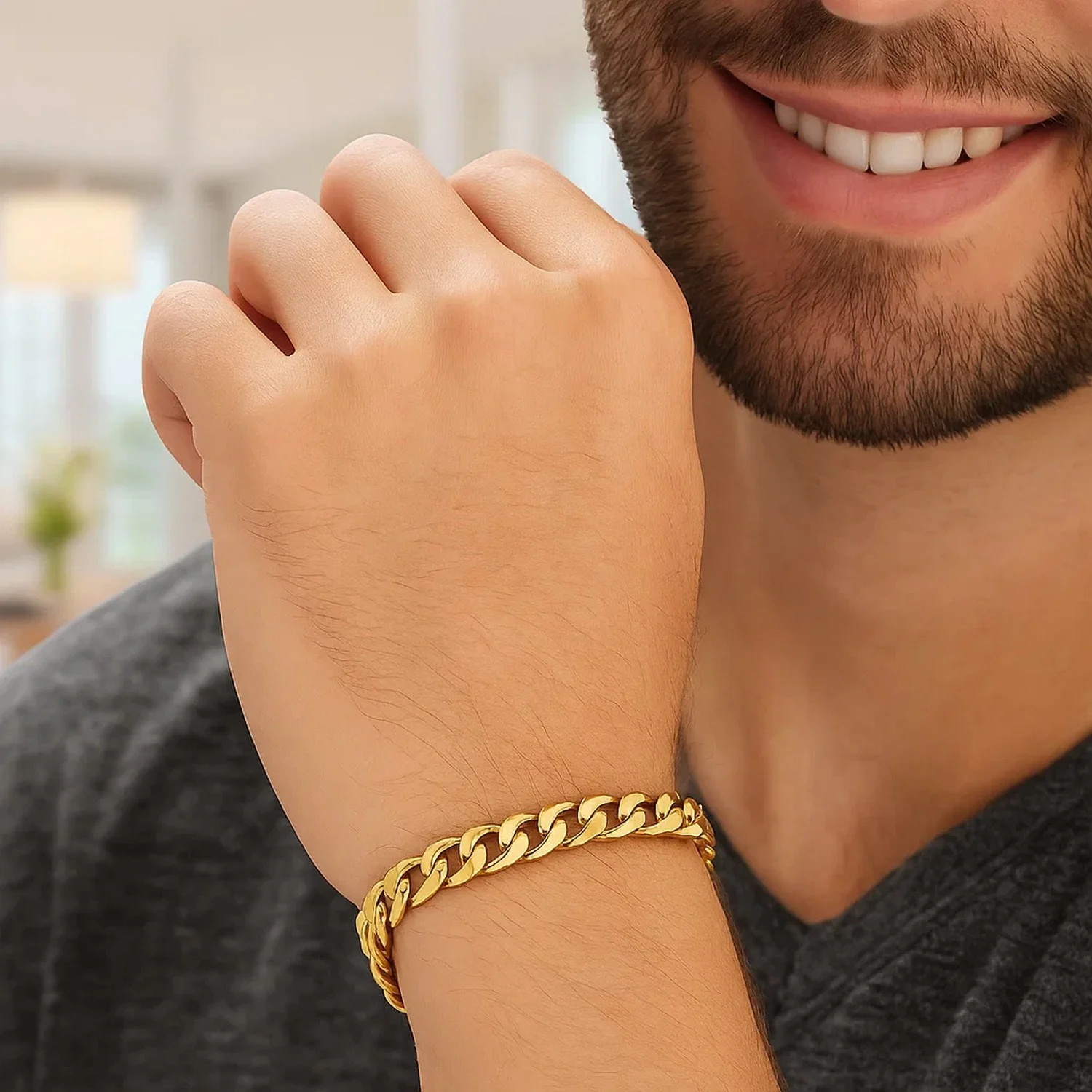 5.8mm 14k Yellow Gold Solid Miami Cuban Bracelet - Image 5