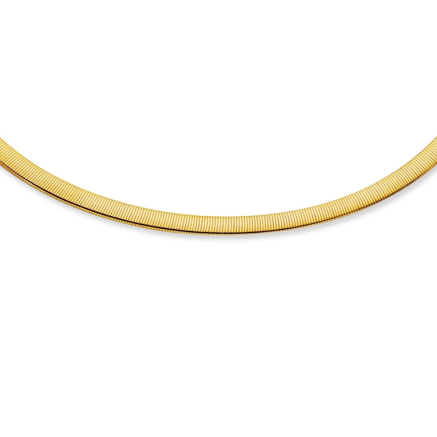 6.0mm 14k Two Tone Gold Reversible Omega Necklace - Image 8