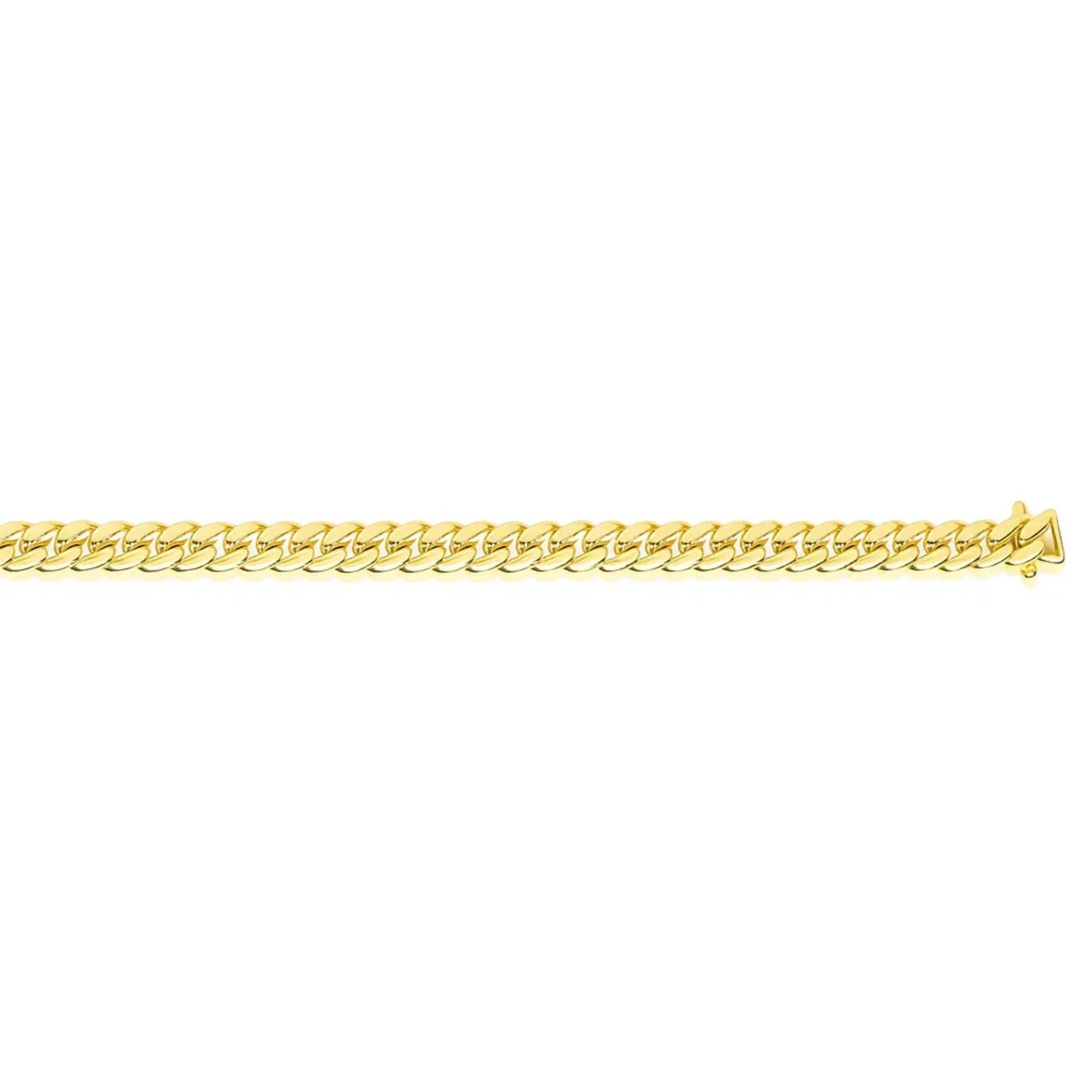 6.0mm 14k Yellow Gold Classic Miami Cuban Solid Bracelet - Image 2
