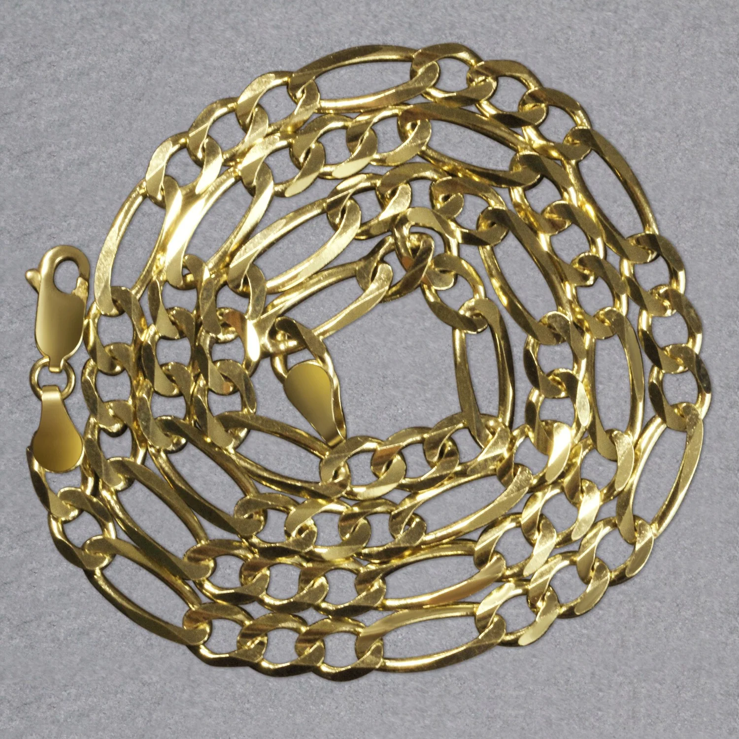 6.0mm 14k Yellow Gold Solid Figaro Chain - Image 21