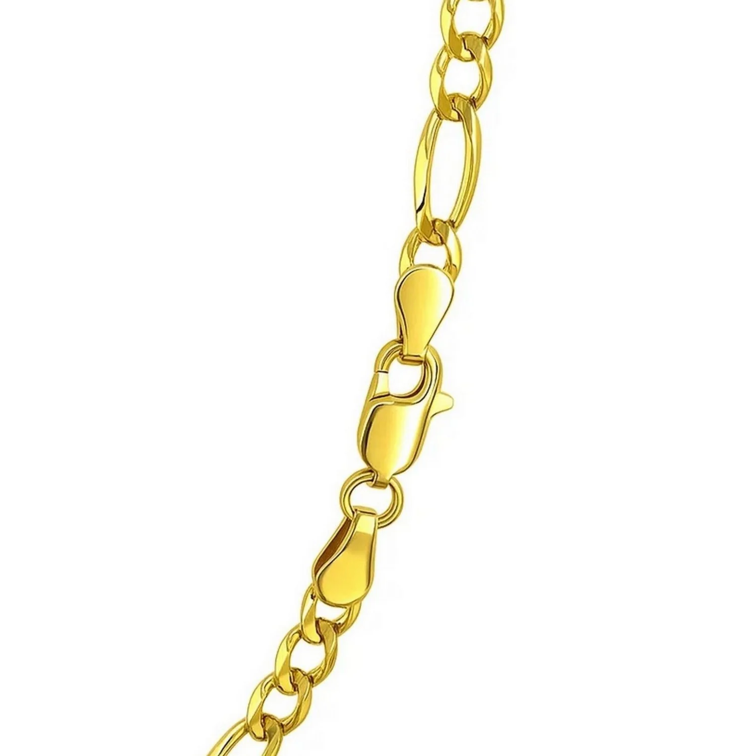 6.0mm 14k Yellow Gold Solid Figaro Chain - Image 35