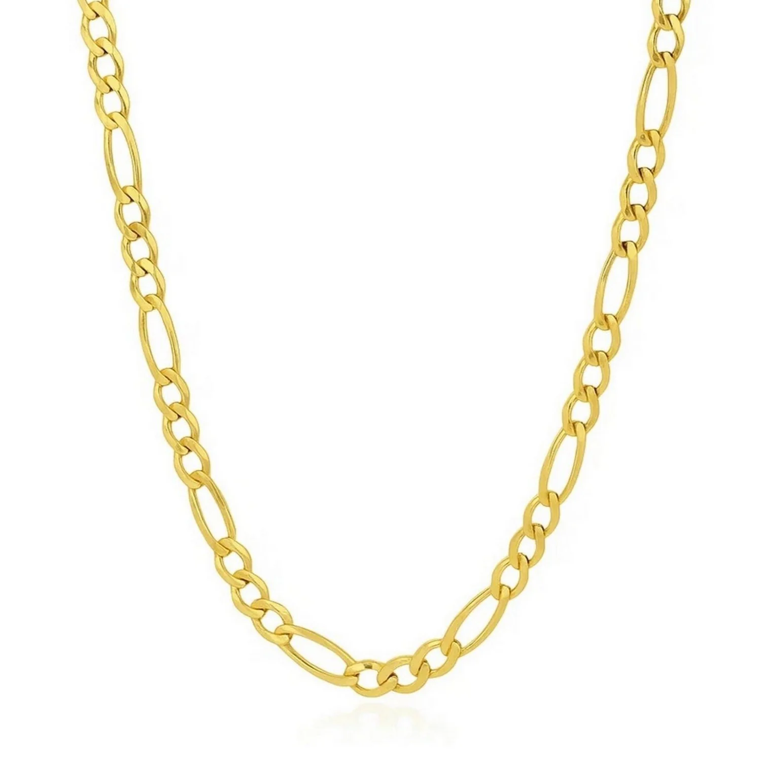 6.0mm 14k Yellow Gold Solid Figaro Chain - Image 7