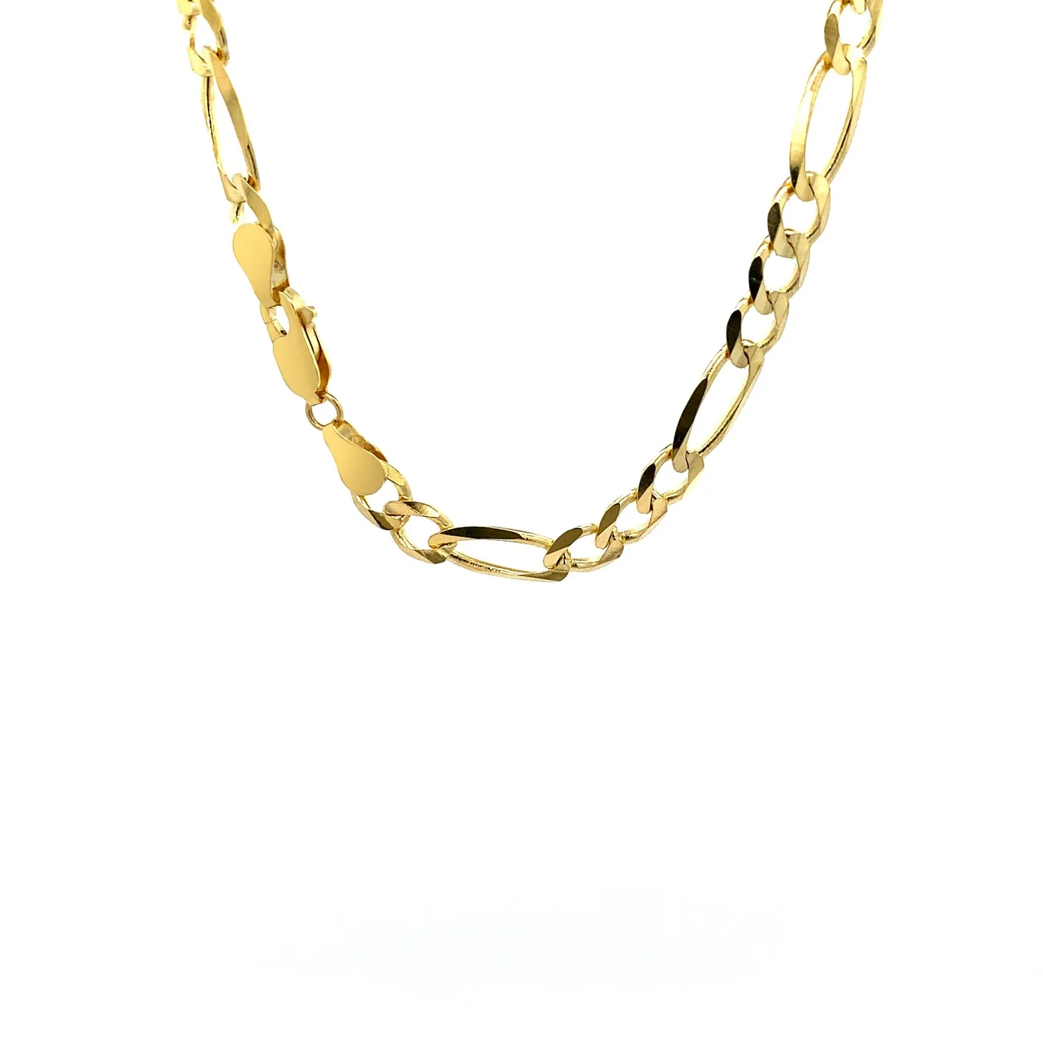 6.0mm 14k Yellow Gold Solid Figaro Chain - Image 9
