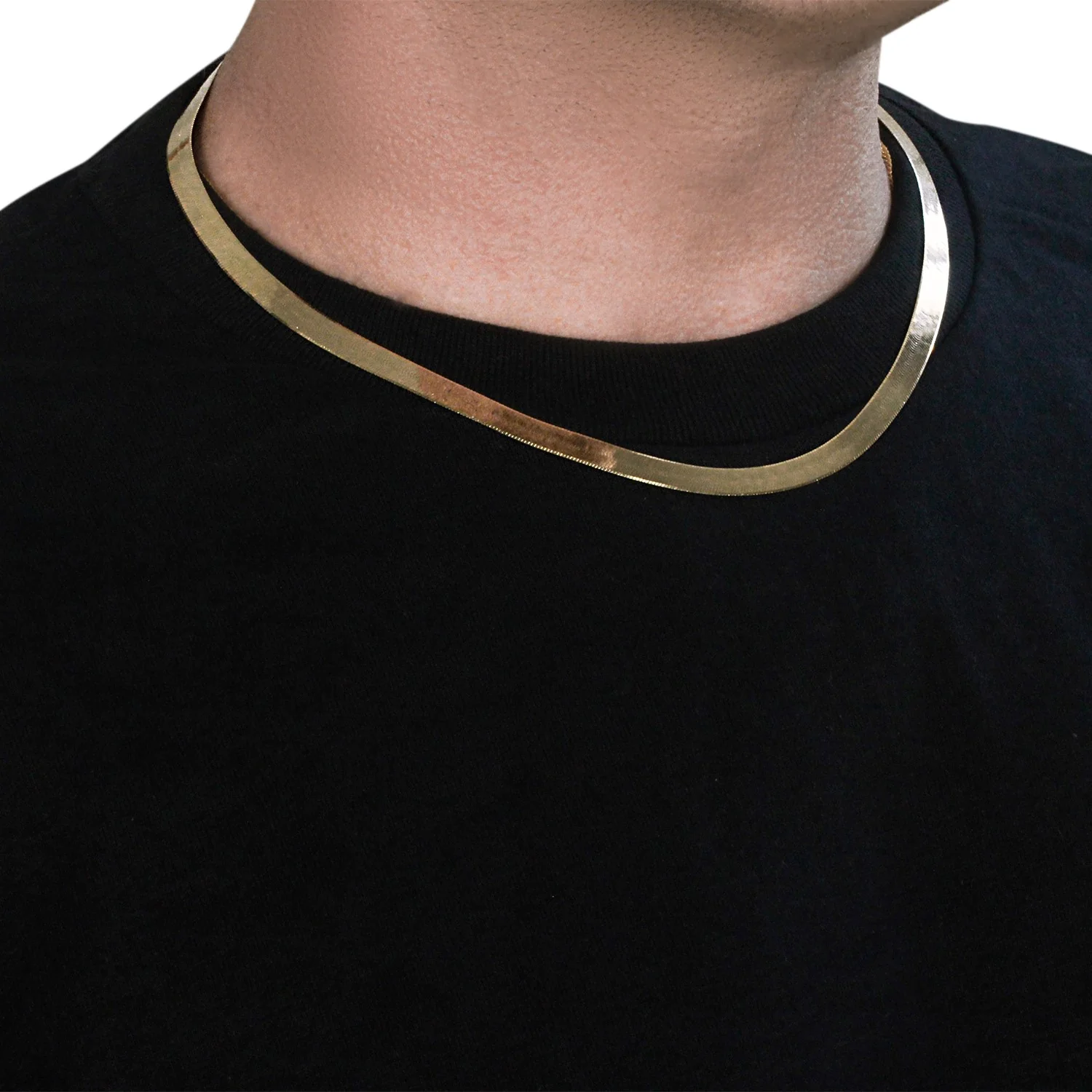6.0mm 14k Yellow Gold Super Flex Herringbone Chain - Image 6