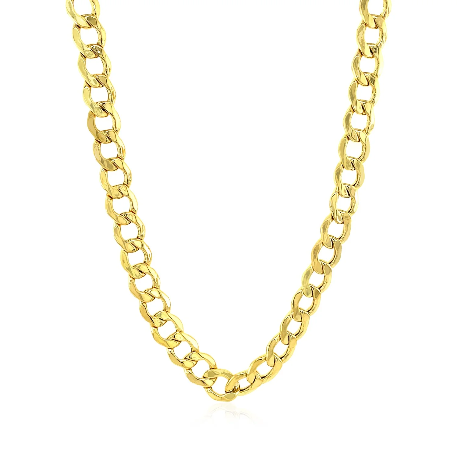 6.1mm 10k Yellow Gold Curb Chain - Image 2