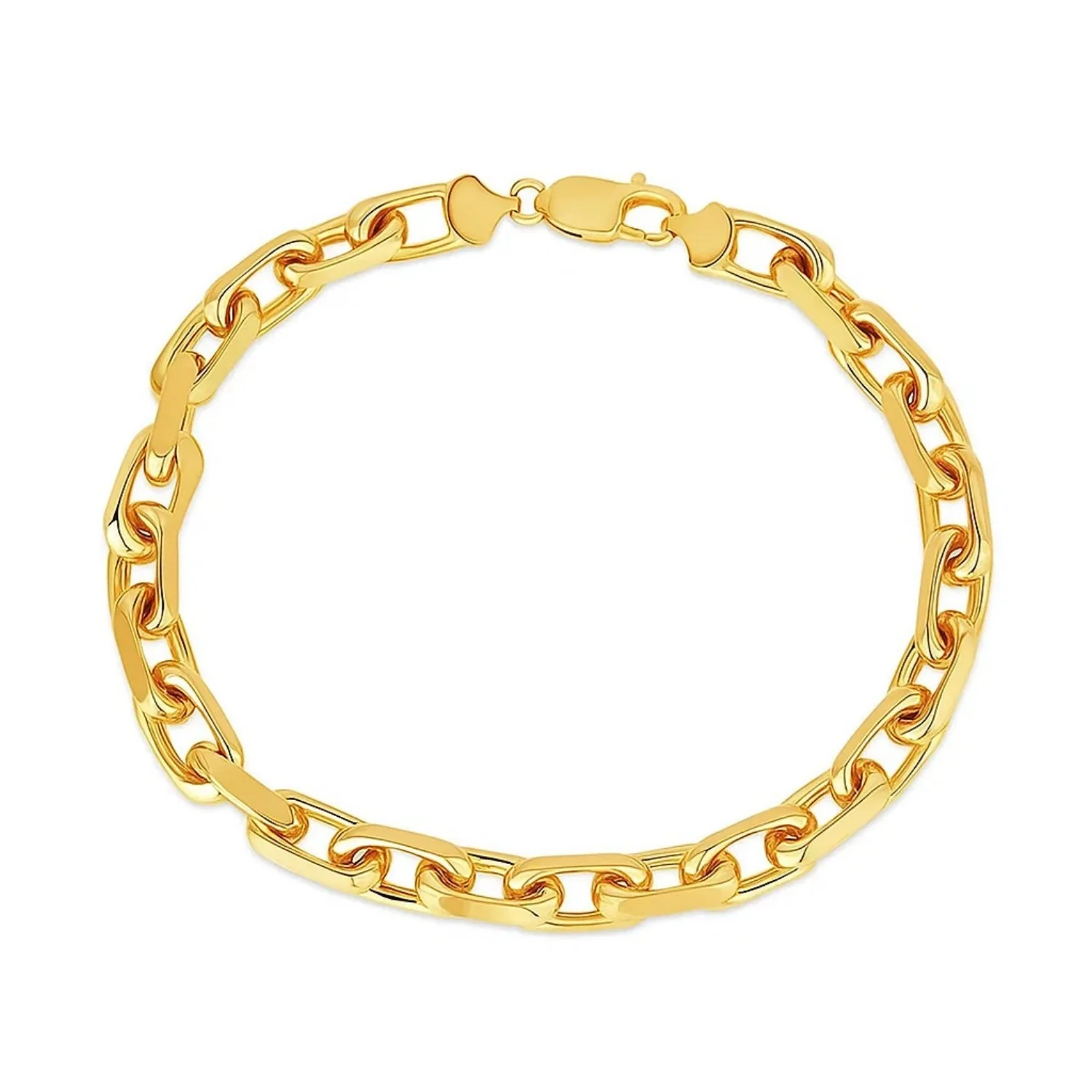 6.1mm 14k Yellow Gold French Cable Chain Bracelet - Image 2