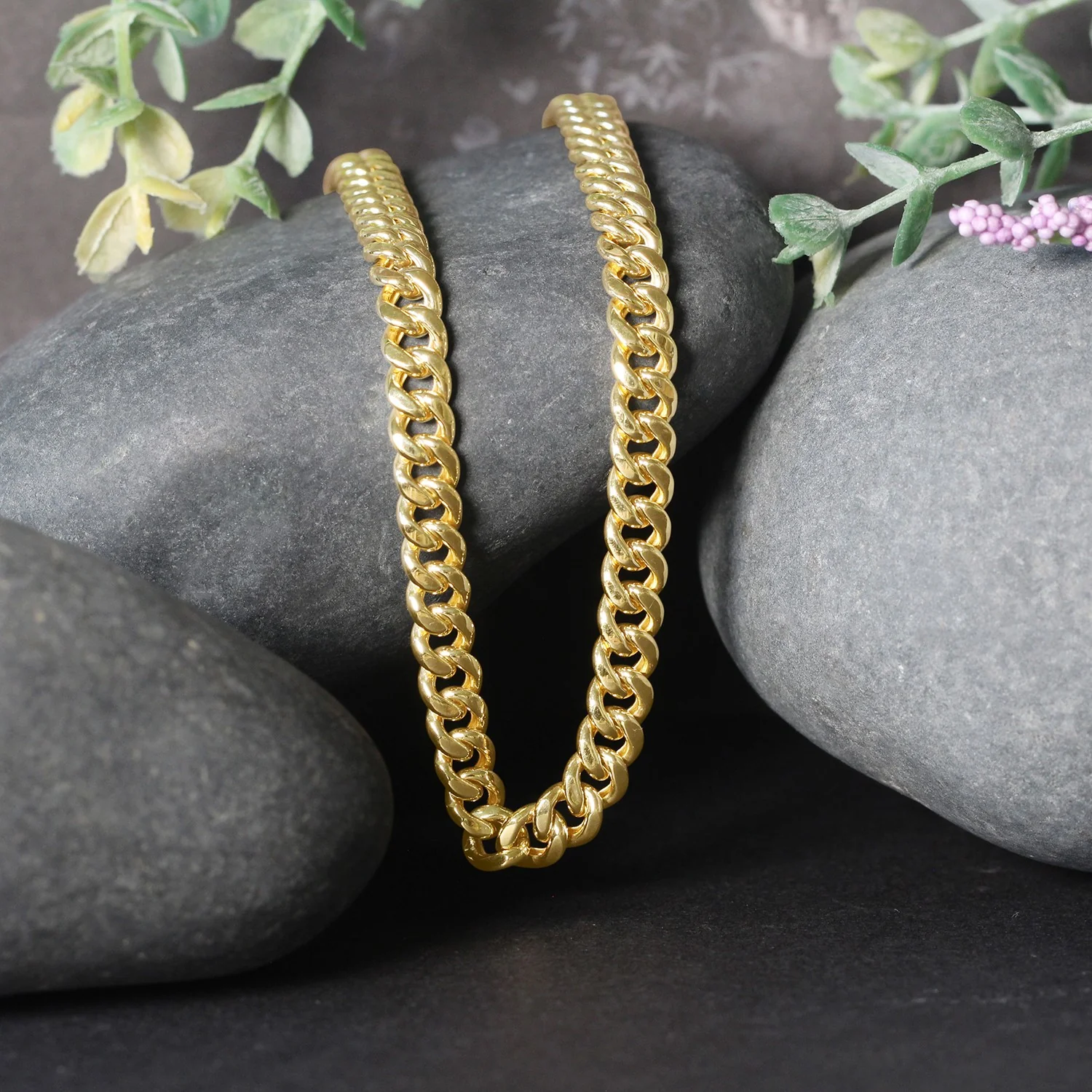 6.1mm 14k Yellow Gold Semi Solid Miami Cuban Chain - Image 3