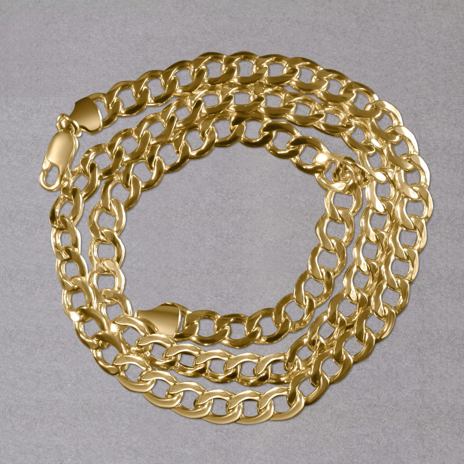 6.2mm 14k Yellow Gold Curb Chain - Image 5