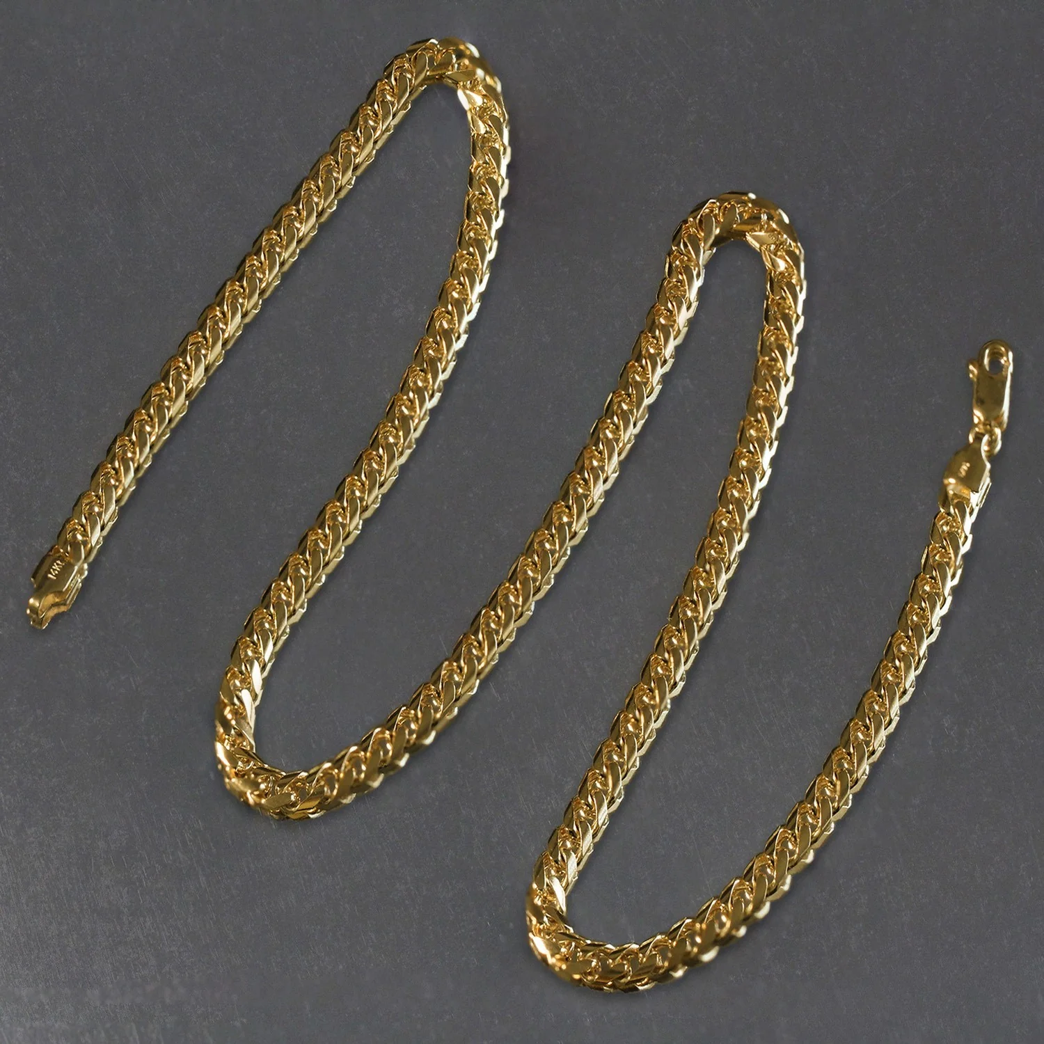 6.5mm 10k Yellow Gold Lite Figaro Chain - Image 5