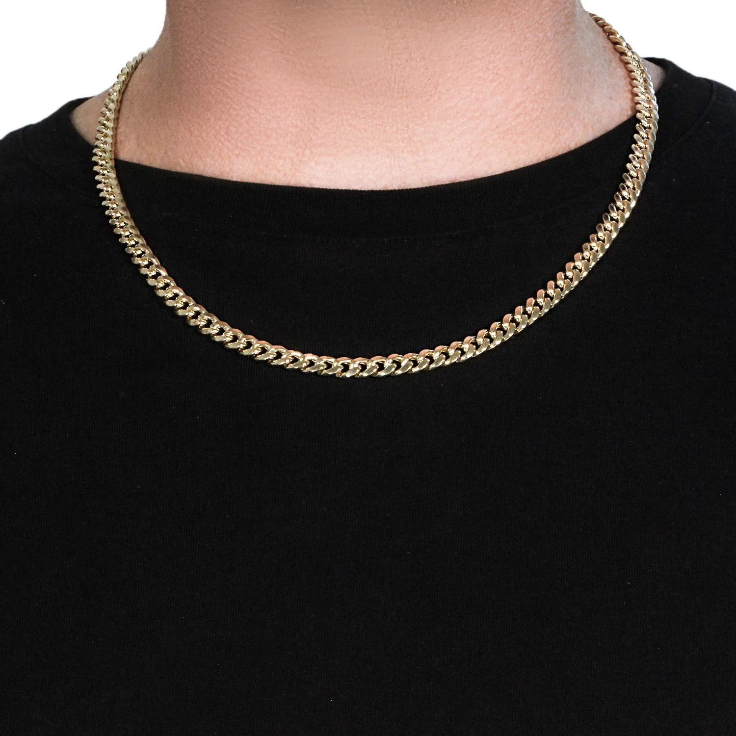 6.9mm 14k Yellow Gold Semi Solid Miami Cuban Chain - Image 11