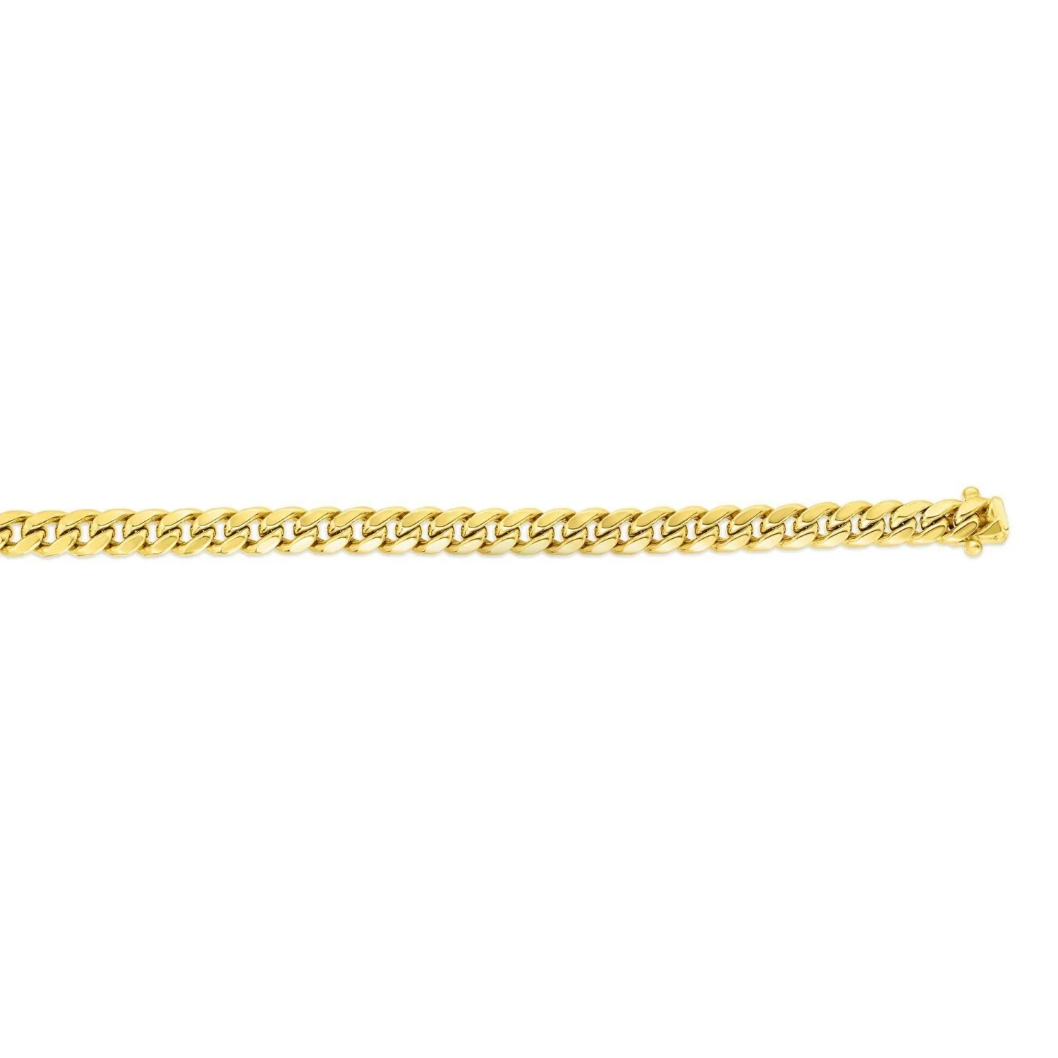 8.25mm 14k Yellow Gold Classic Miami Cuban Solid Bracelet - Image 4