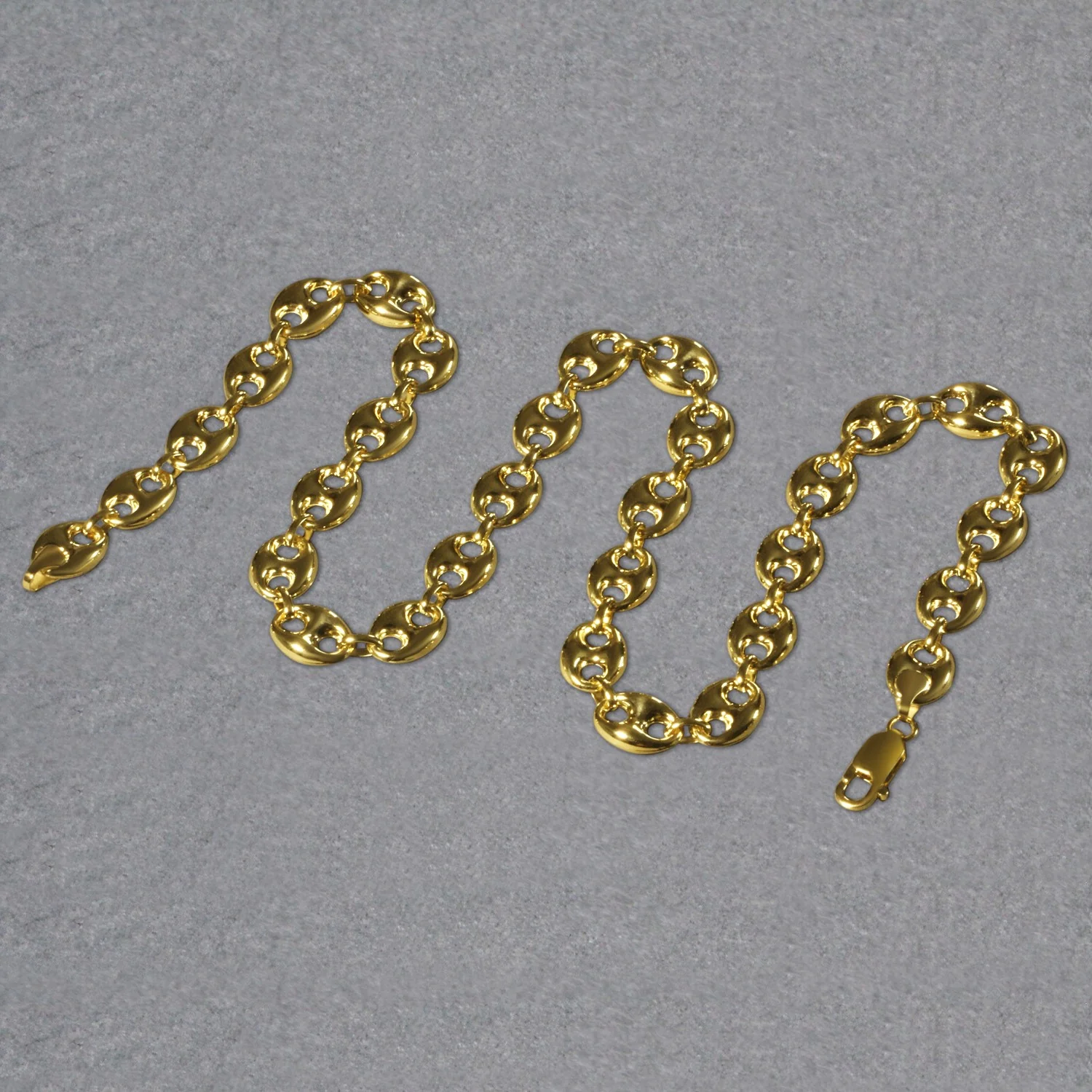 9.0mm 14k Yellow Gold Puffed Mariner Link Chain - Image 19