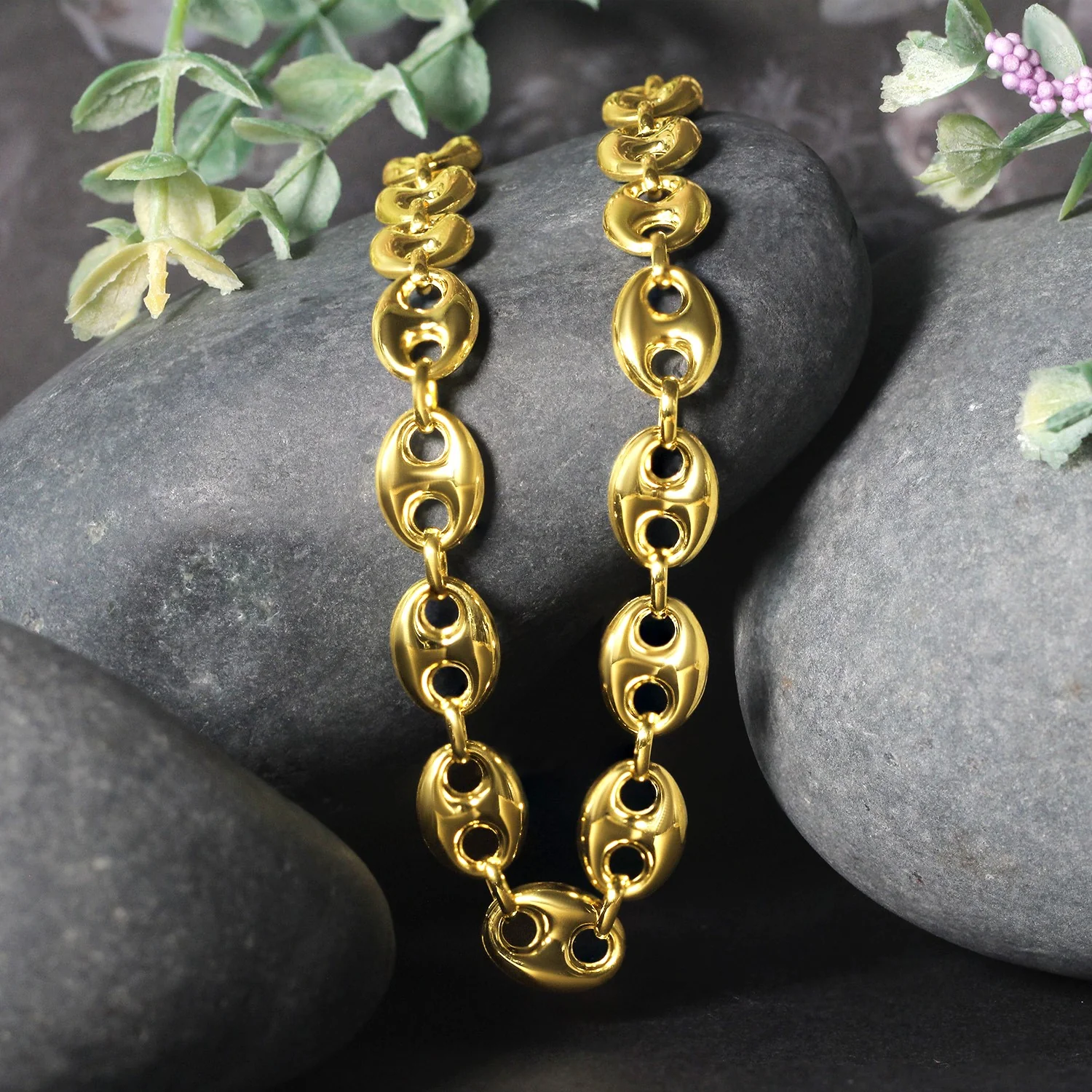 9.0mm 14k Yellow Gold Puffed Mariner Link Chain - Image 20