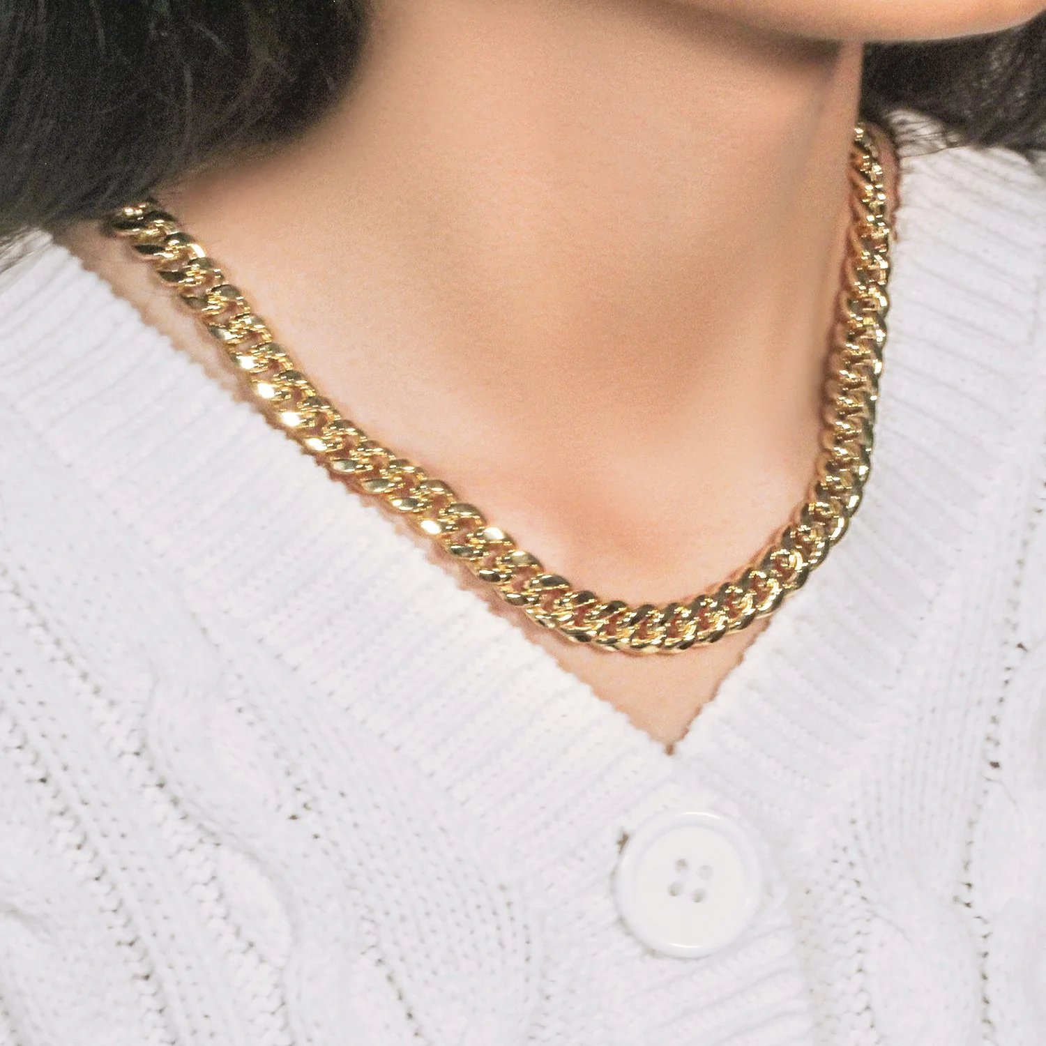 9.0mm 14k Yellow Gold Semi Solid Miami Cuban Chain - Image 10