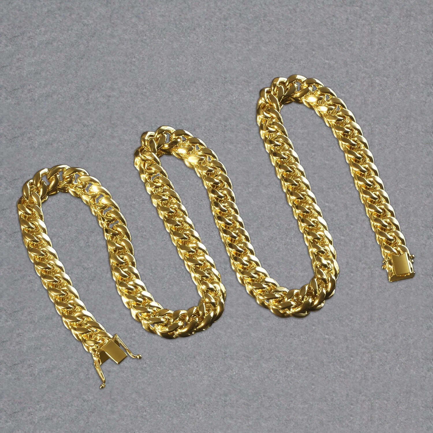 9.0mm 14k Yellow Gold Semi Solid Miami Cuban Chain - Image 5