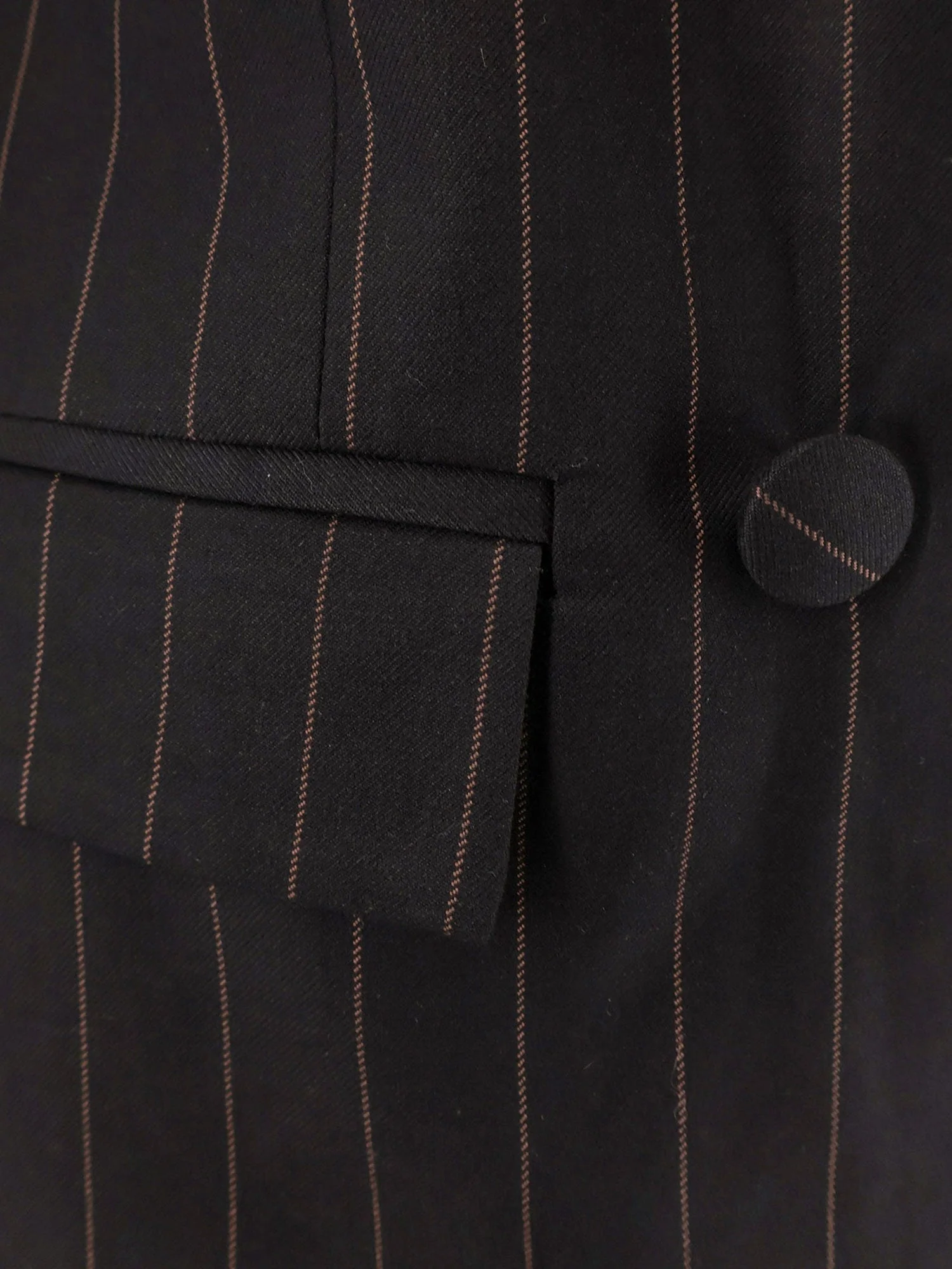 Actualee Double-Breasted Pinstriped Coat - Image 5