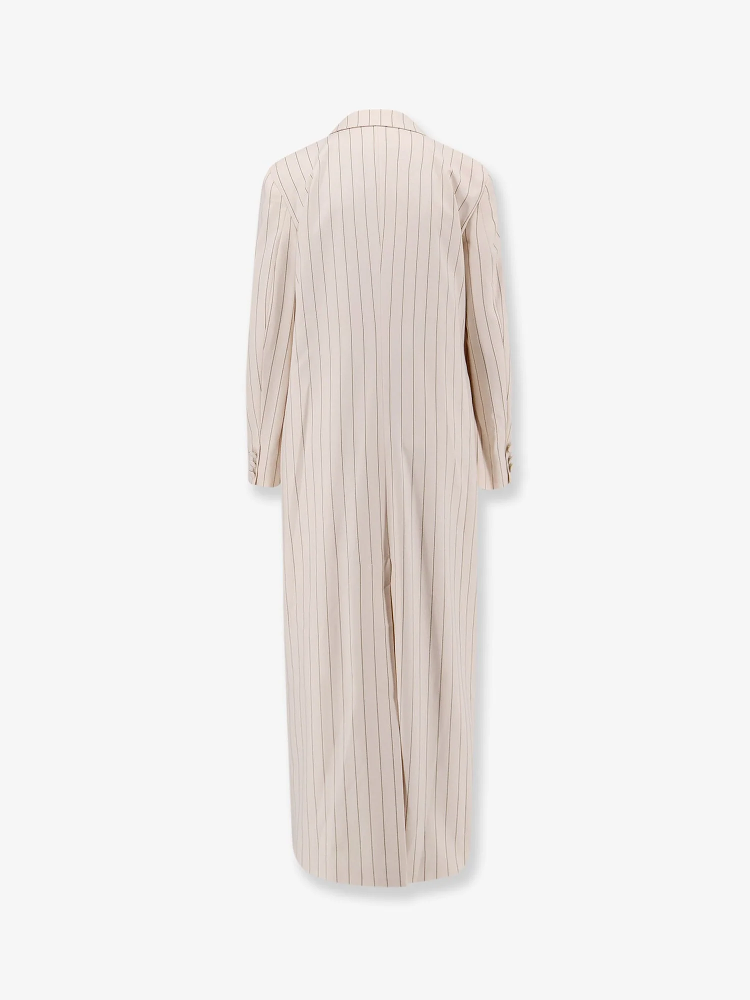 Actualee Double-Breasted Pinstriped Coat - Image 7