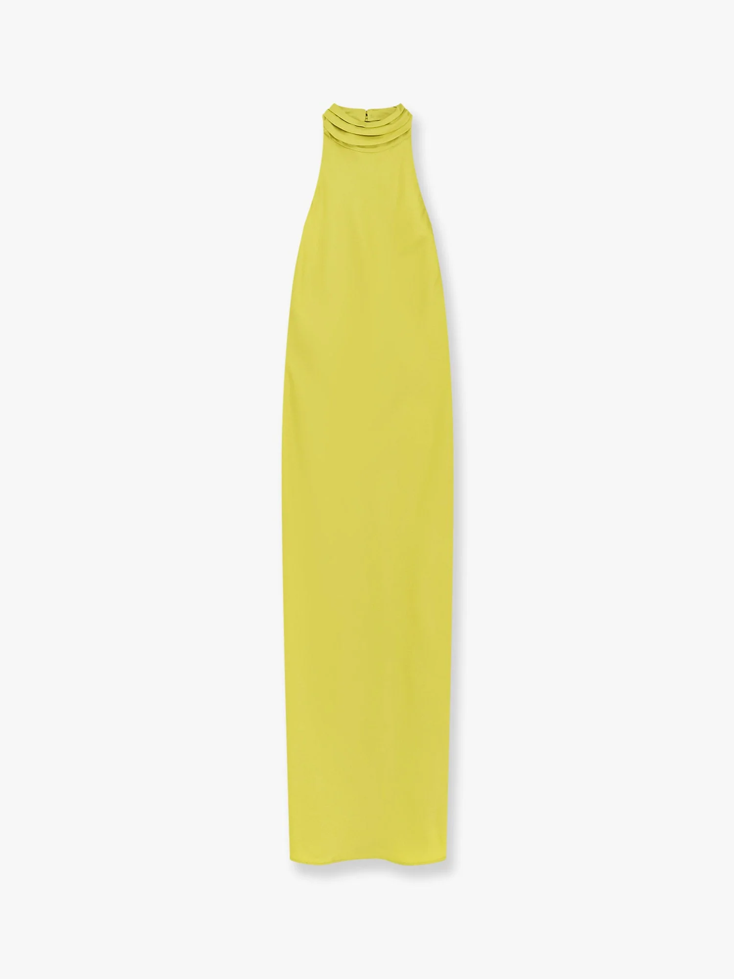 Actualee Satin Long Dress With Neckline On The Back