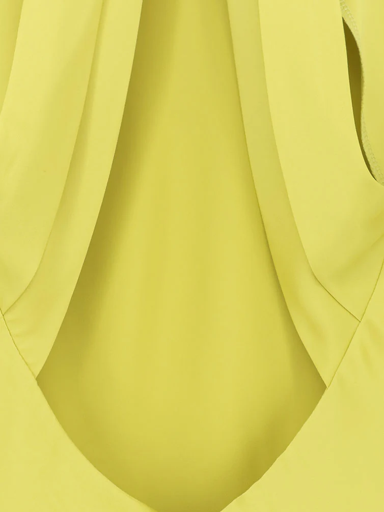 Actualee Satin Long Dress With Neckline On The Back - Image 3